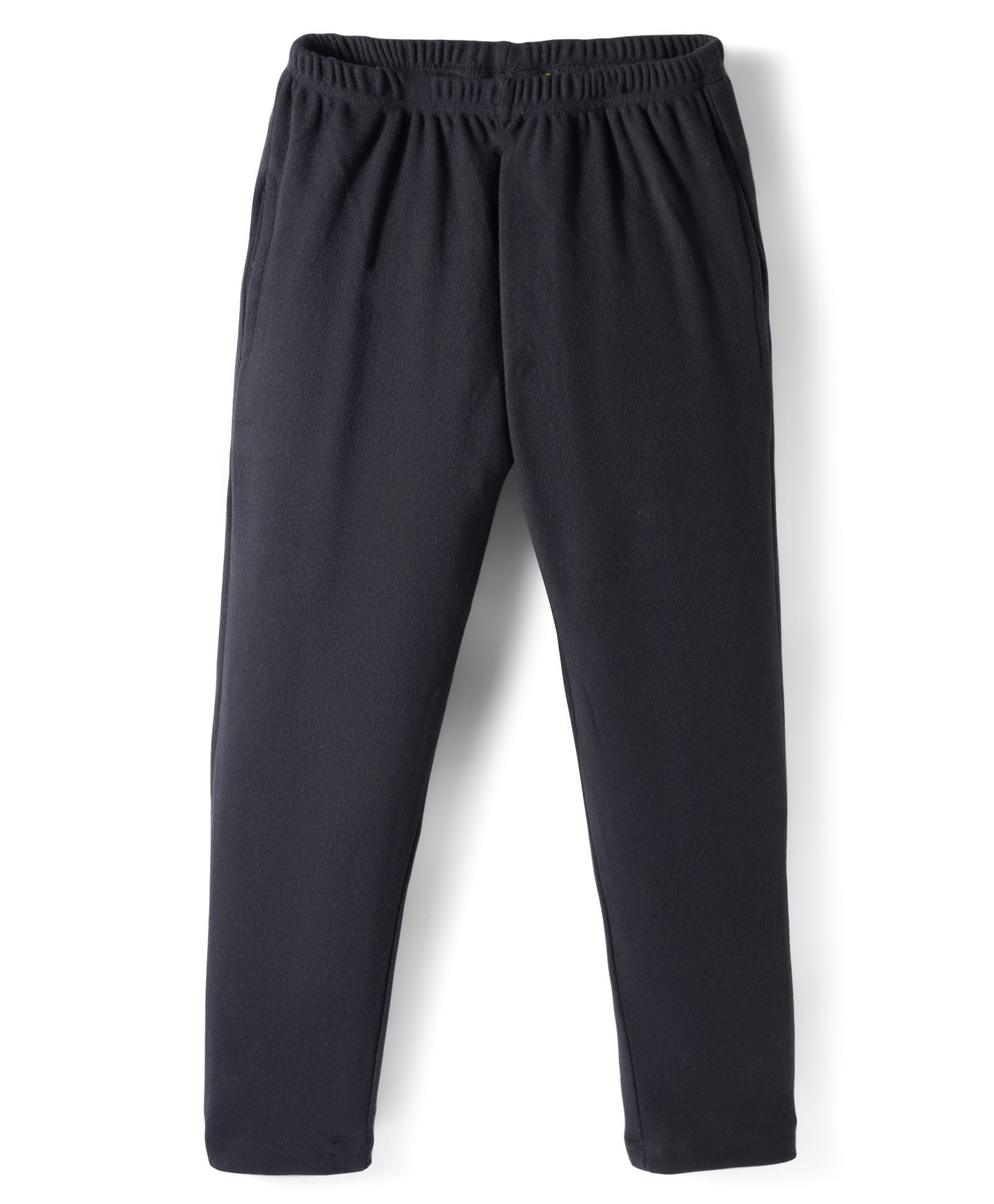 Babyhug Velour Knit Full Length Solid Colour Fleece & Woollen Pant - Black-picture-22