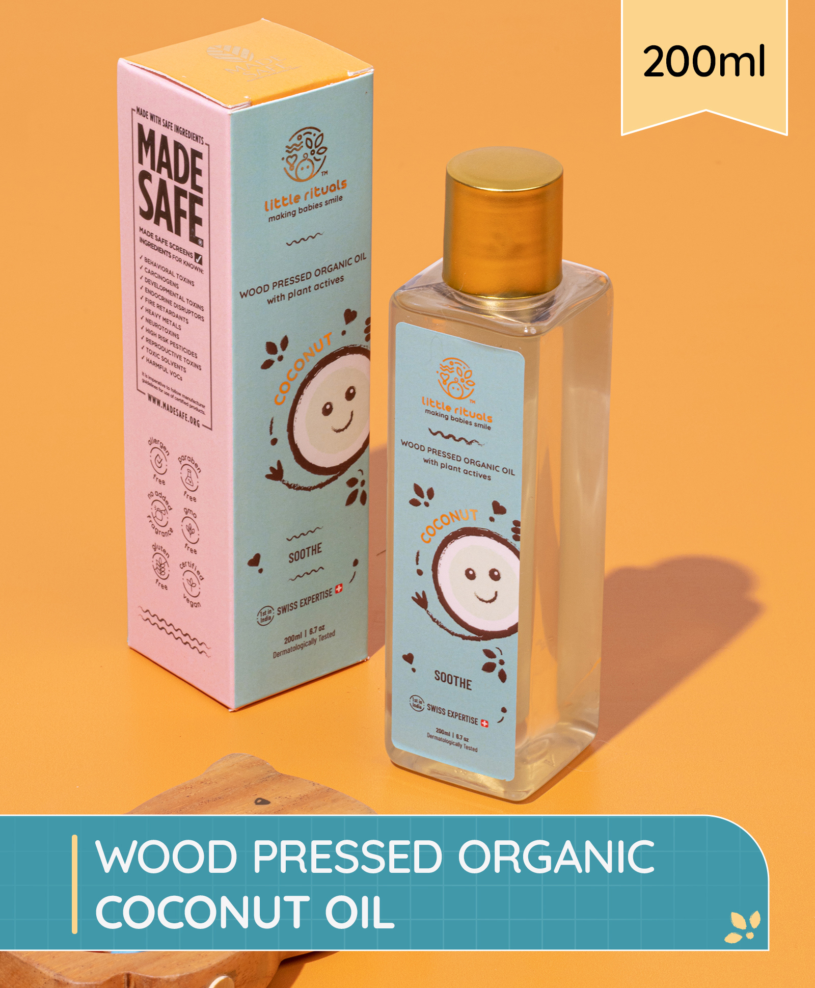 Little Rituals Ultra Premium Organic & Cold Pressed Baby Oil Virgin Coconut - 200 ml