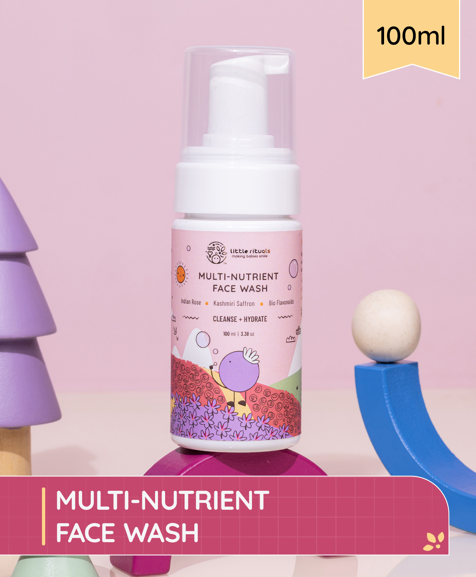 Little Rituals Multi Nutrient Foaming Face Wash with Rose Saffron & Bio Flavonoids - 100 ml-image-41