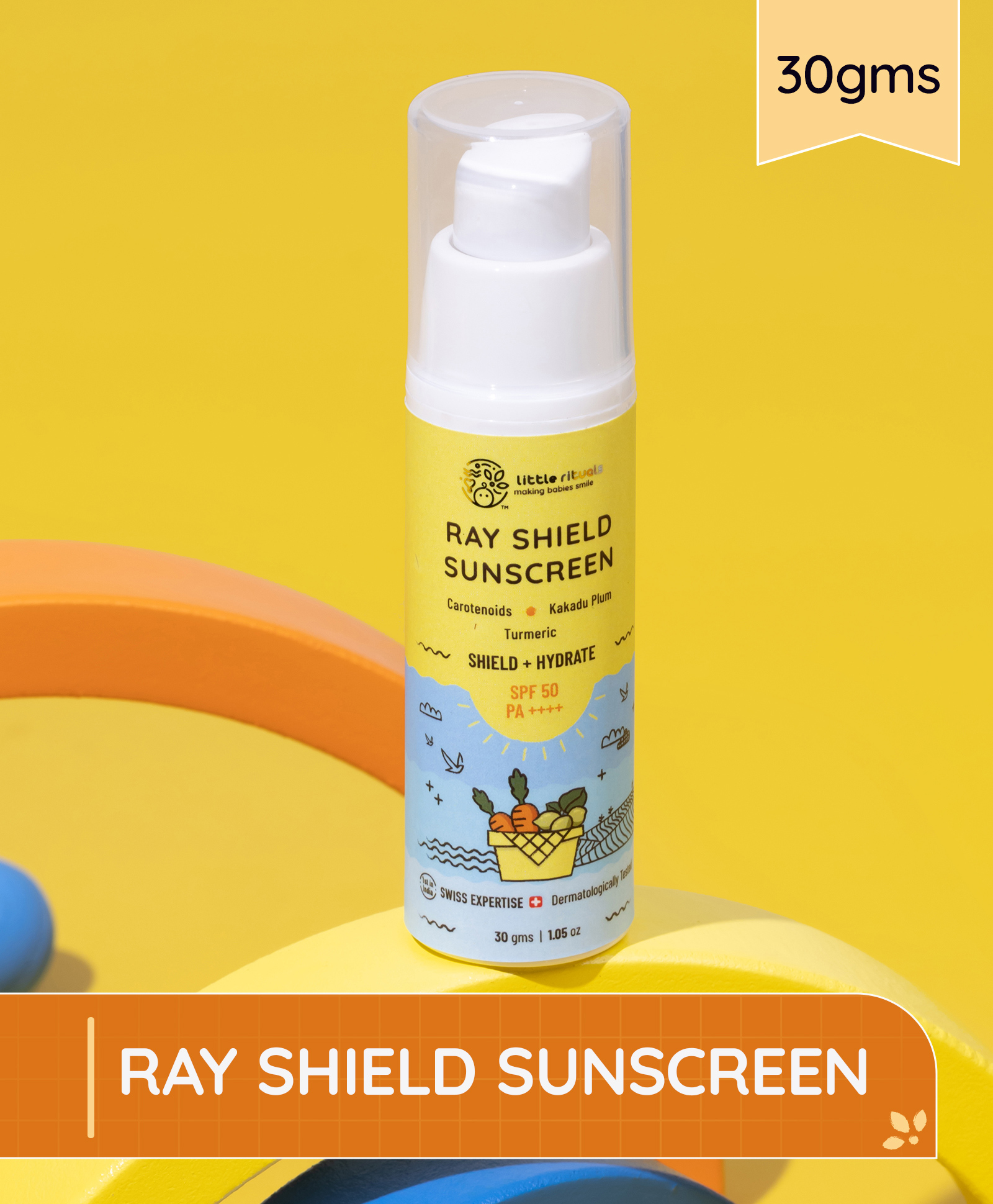 Little Rituals Organic Baby Sun Screen SPF 50+ with WiFi and Blue Light Protection - 30 g