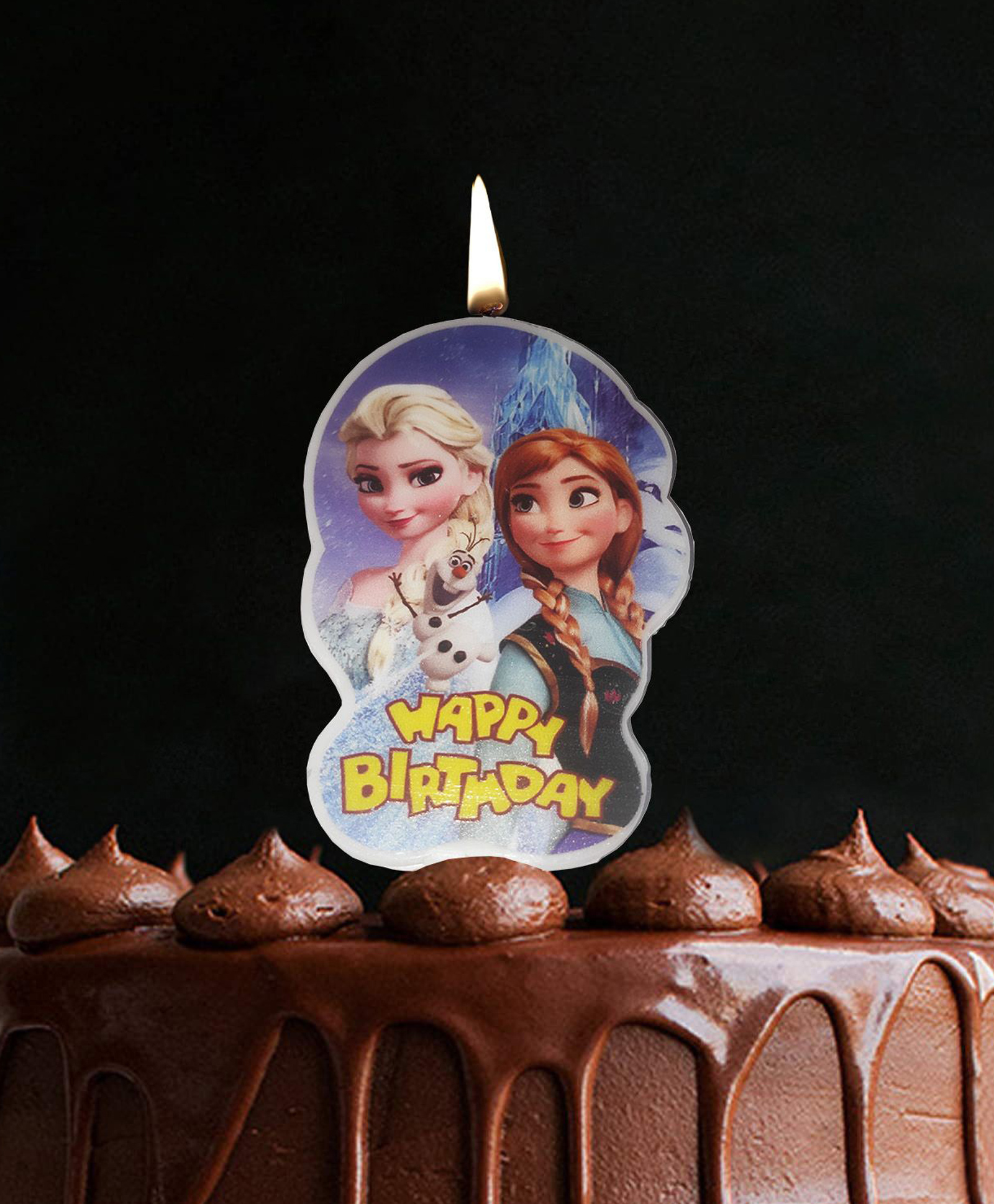 Funcart Frozen Birthday 2D Cake Topper Candle - Multicolor-picture-17