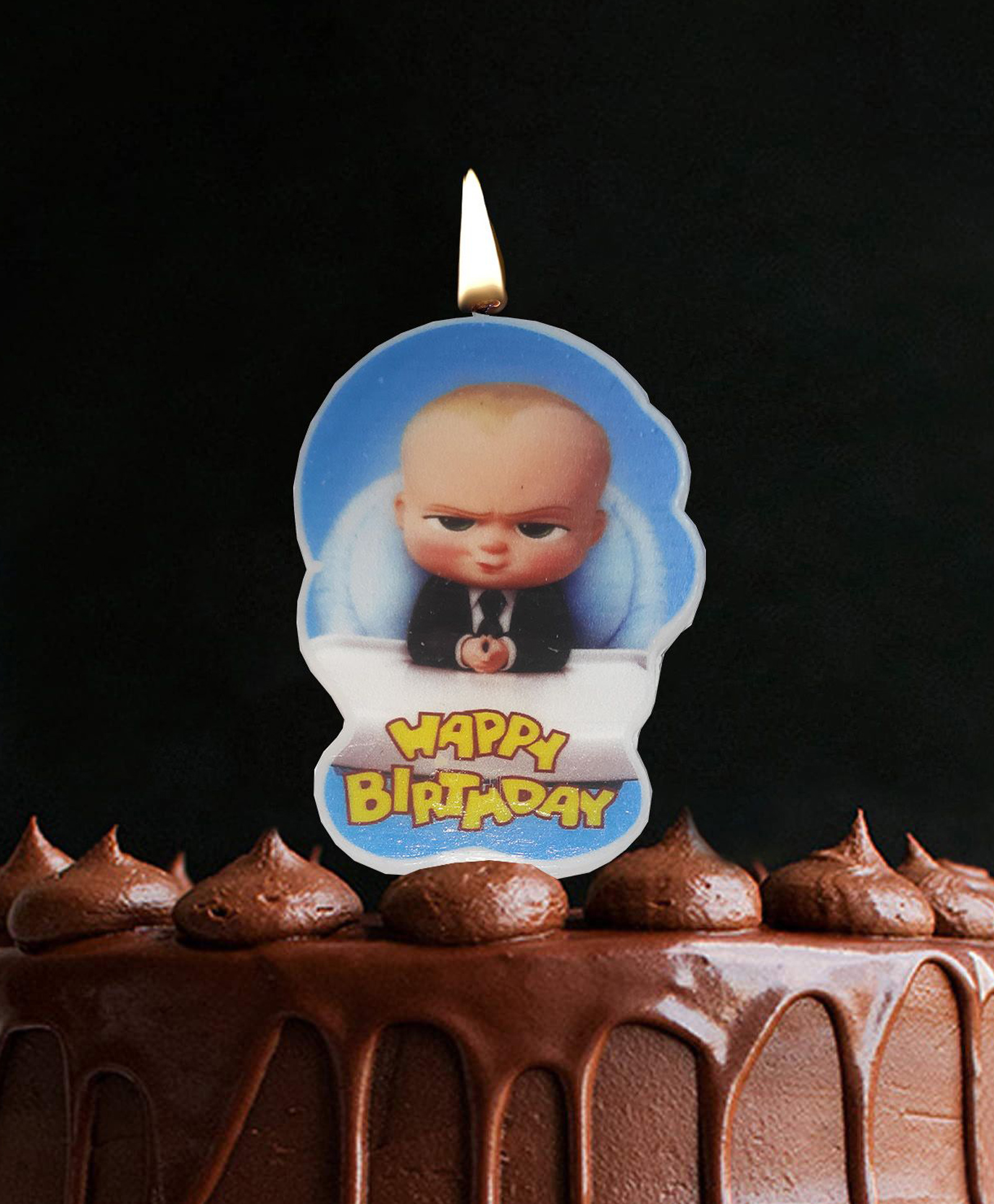 Funcart Boss Baby Birthday 2D Cake Topper Candle(1pc/Pack)-picture-13
