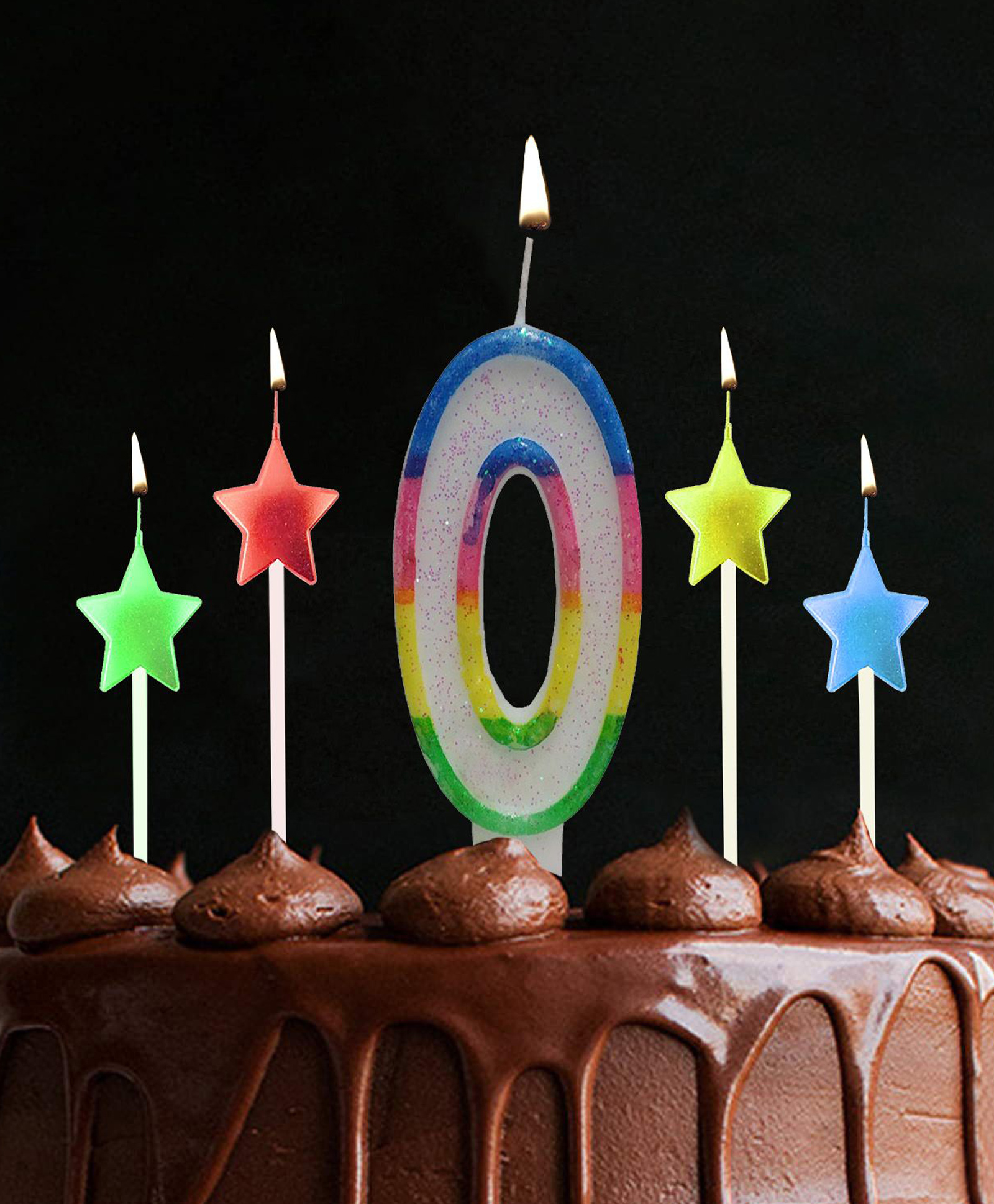 Funcart Birthday Multicolor Star Cake Topper Candle - Pack of 5-picture-36