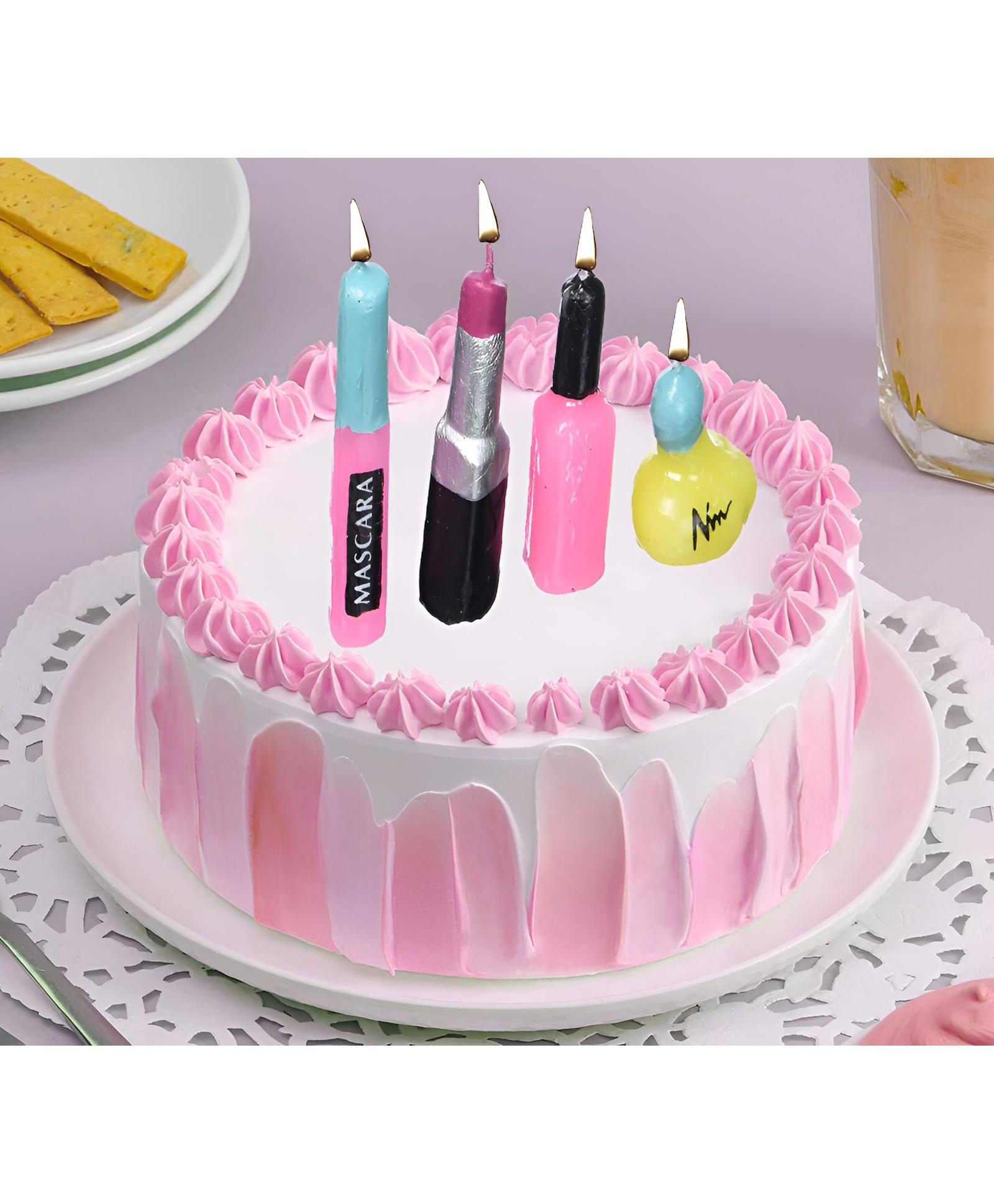 Funcart Make Up Girl Novelty Cake Candle - Pack of 4-picture-33