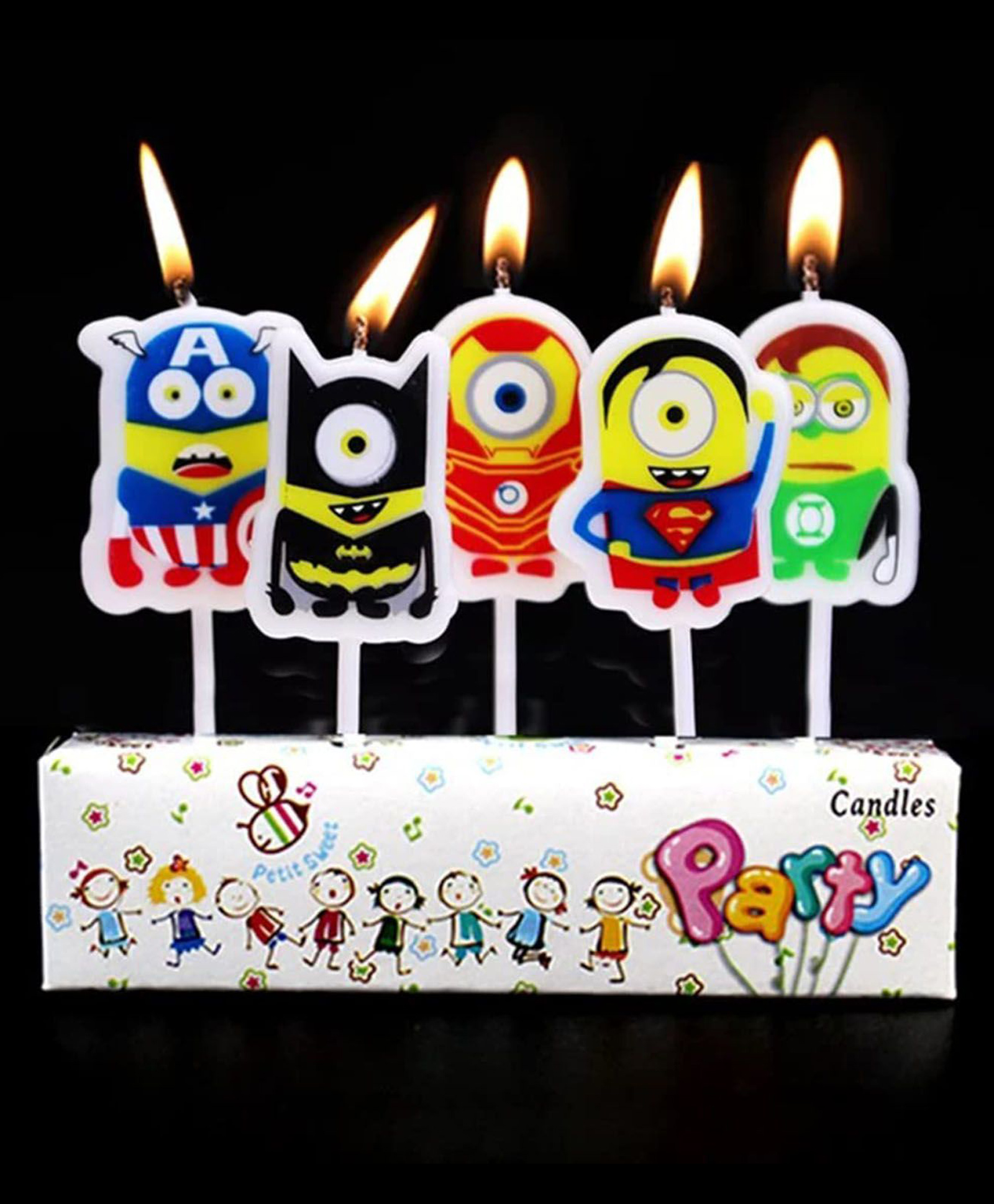 Funcart Kids Superhero Avenger Cake Topper Candle - Pack of 5-image-33