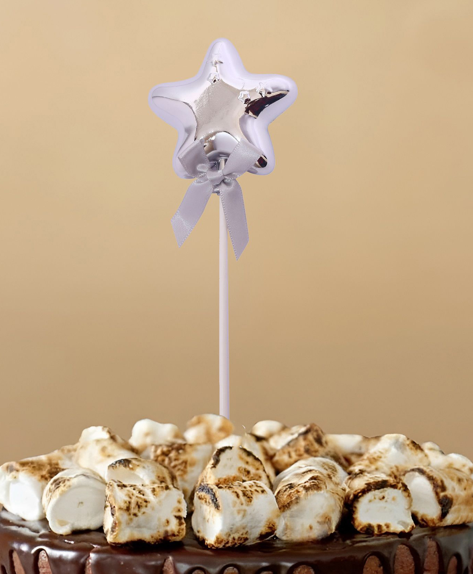 Funcart Metallic Star Shape Cake Decoration - Silver-picture-37
