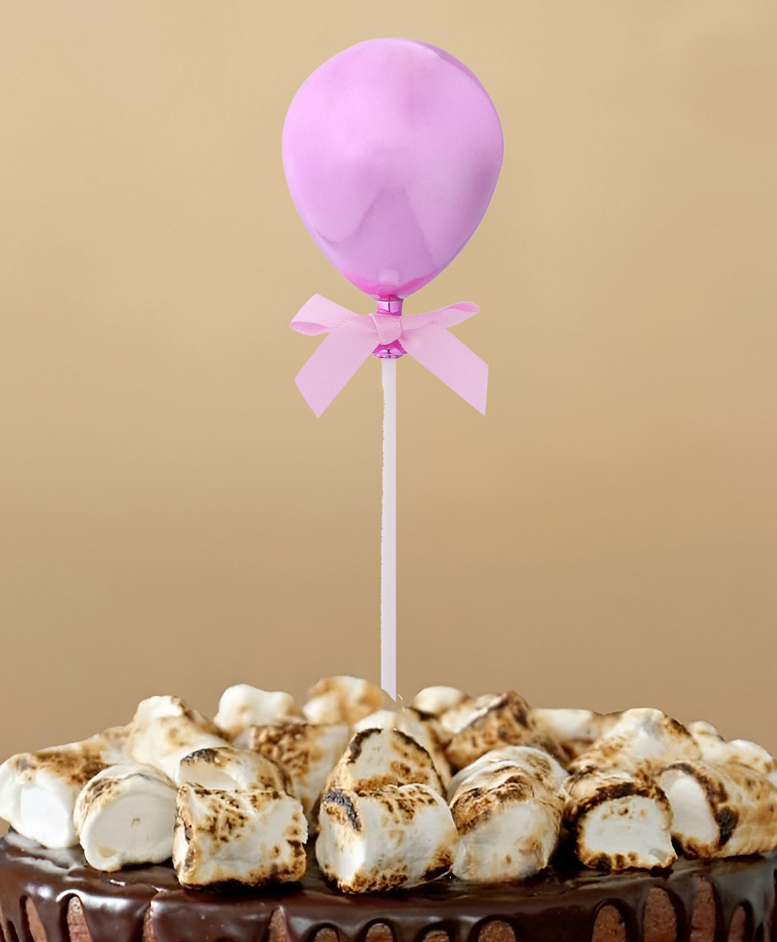 Funcart Metallic Balloon Shape Cake Decoration - Pink-picture-48