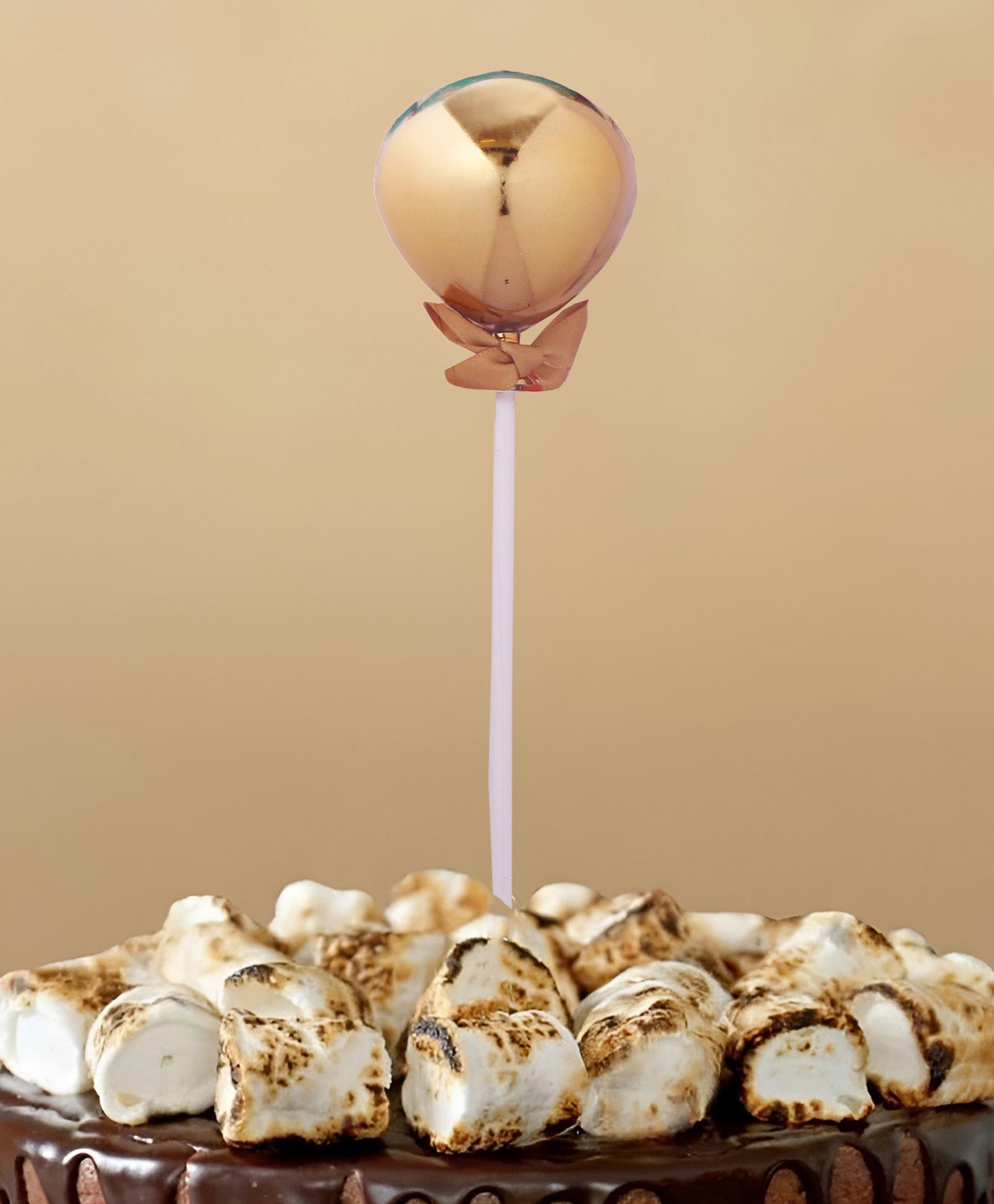 Funcart Metallic Balloon Shape Shape Cake Decoration - Golden-picture-23