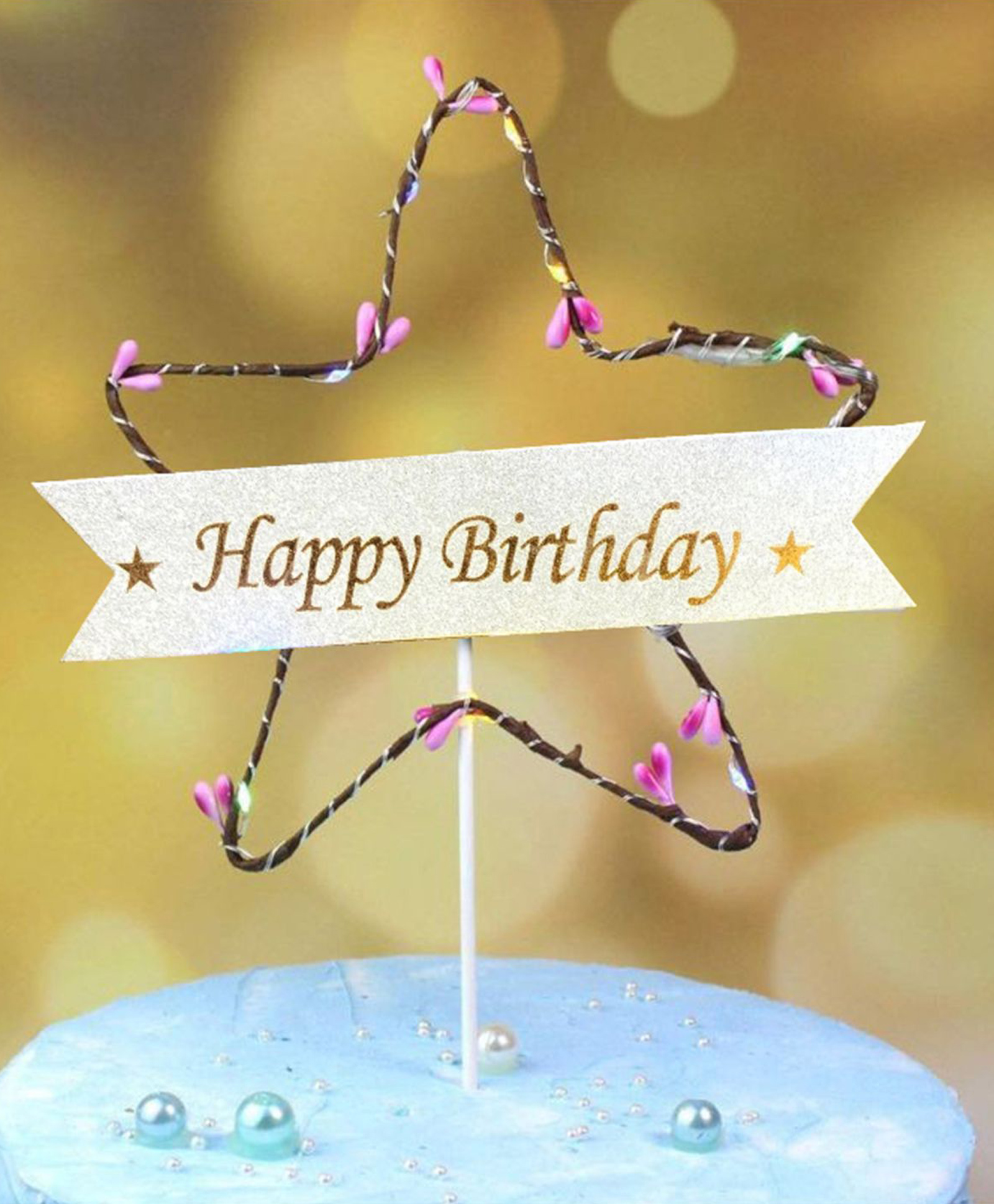 Funcart Star Led Light Happy Birthday Cake Topper - Multicolor-picture-20