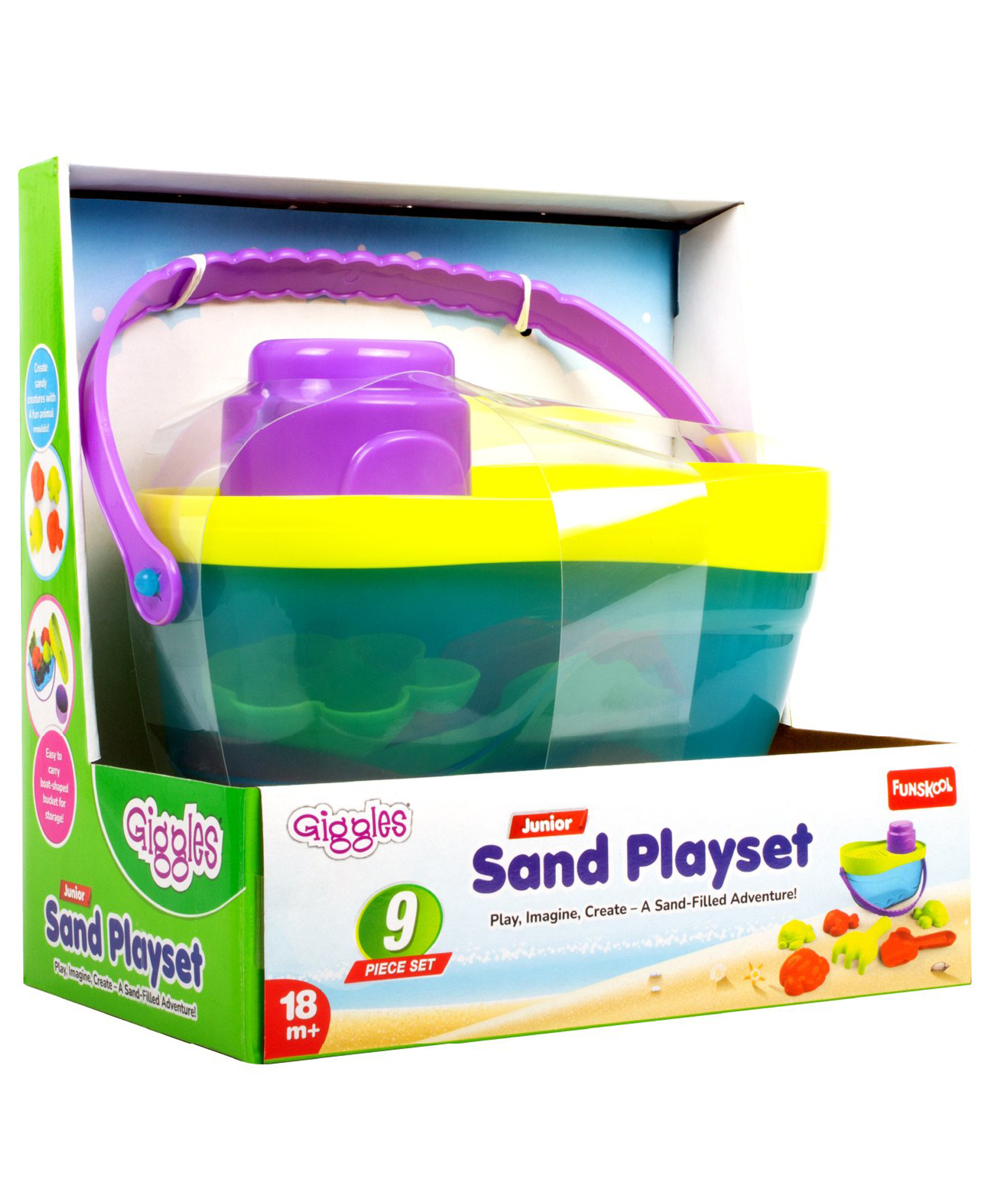 Giggles Funskool Junior Sand Playset Educational & Creative Construction Toy Encourages Learning & Development Fun Activity for Preschoolers - Multicolor-image-0