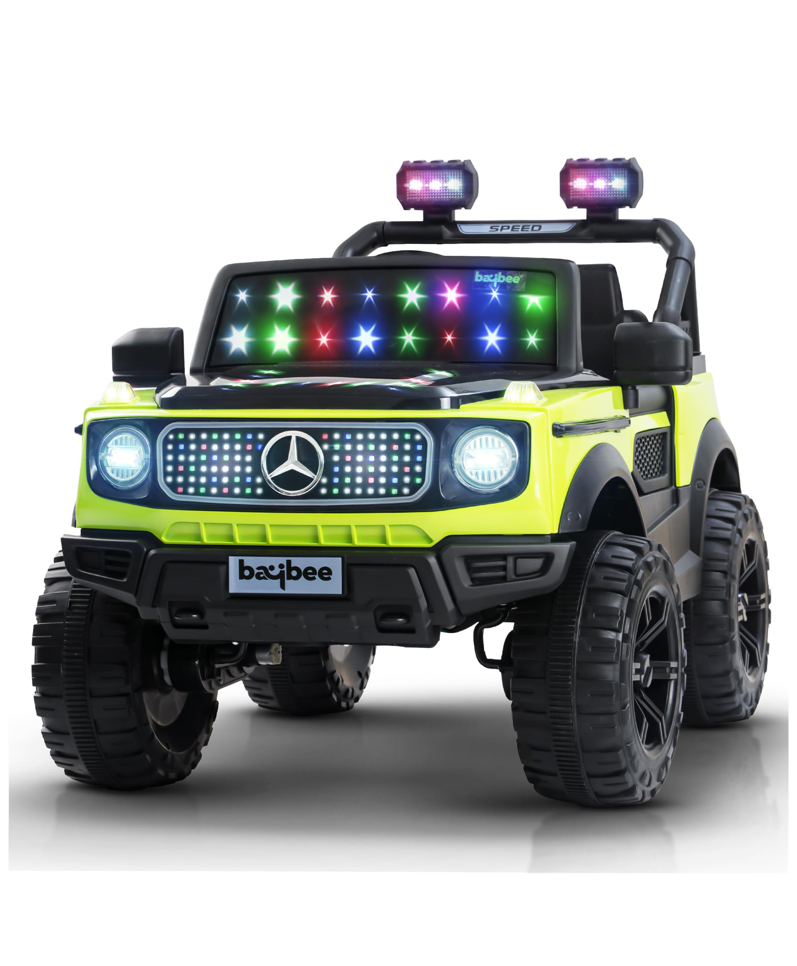 Baybee Benzie 4×4 Battery Operated Jeep for Kids, Ride on Toy Kid Car with RGB Windshield Light & Music | Baby Big Battery Cars | Electric Jeep Car for Kids to Drive 2 to 6 Years (Fluorescent Green)-image-48