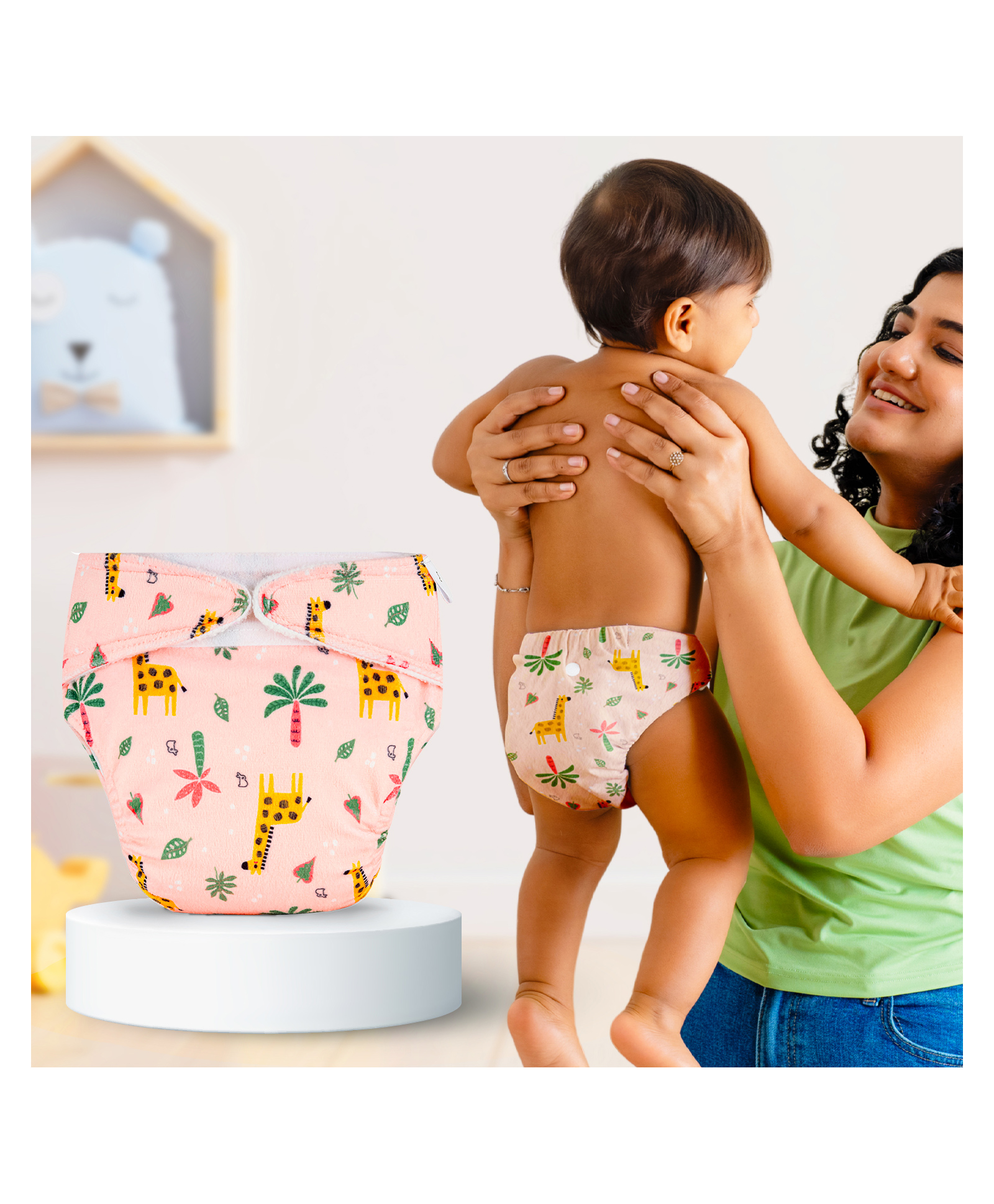 SuperBottoms Freesize UNO SuperSoft Cloth Diaper with Velcro | Reusable | Adjustable Fit | Dry Feel | 3M-3Y-image-10