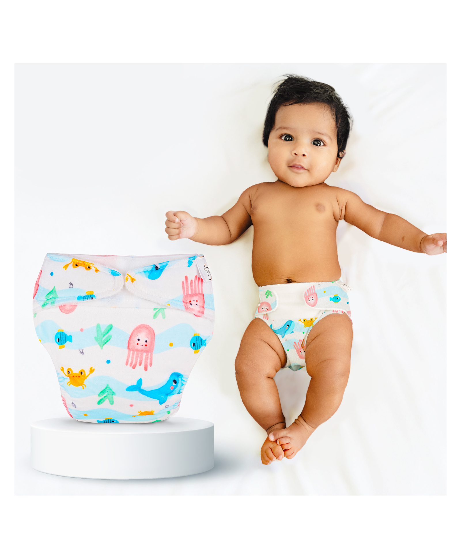 SuperBottoms Freesize UNO SuperSoft Cloth Diaper with Velcro | Reusable | Adjustable Fit | Dry Feel | 3M-3Y-image-11