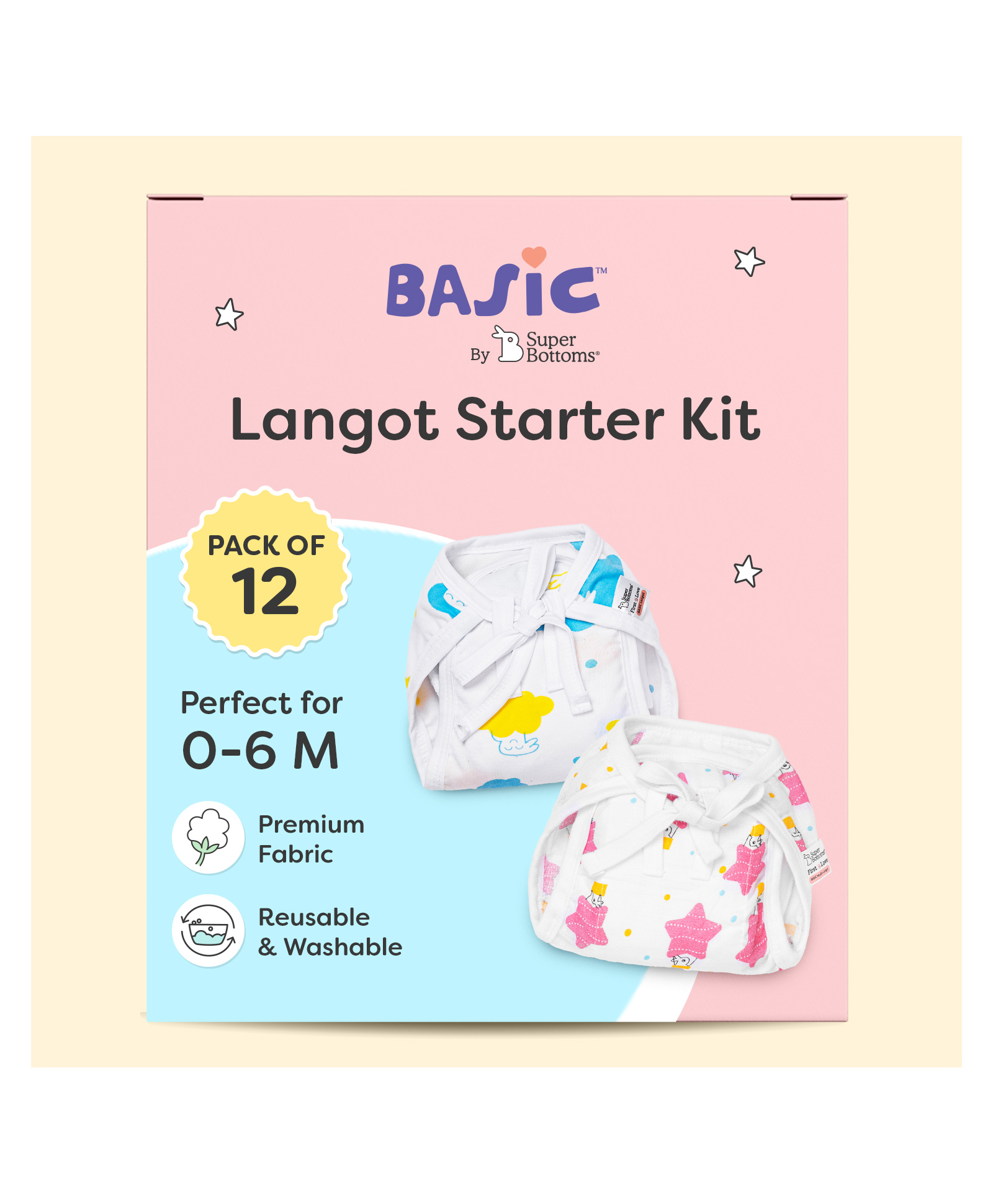 SuperBottoms BASIC Starter Kit | Newborn Baby Essentials Kit | Baby Langot 0-6 Months-image-16