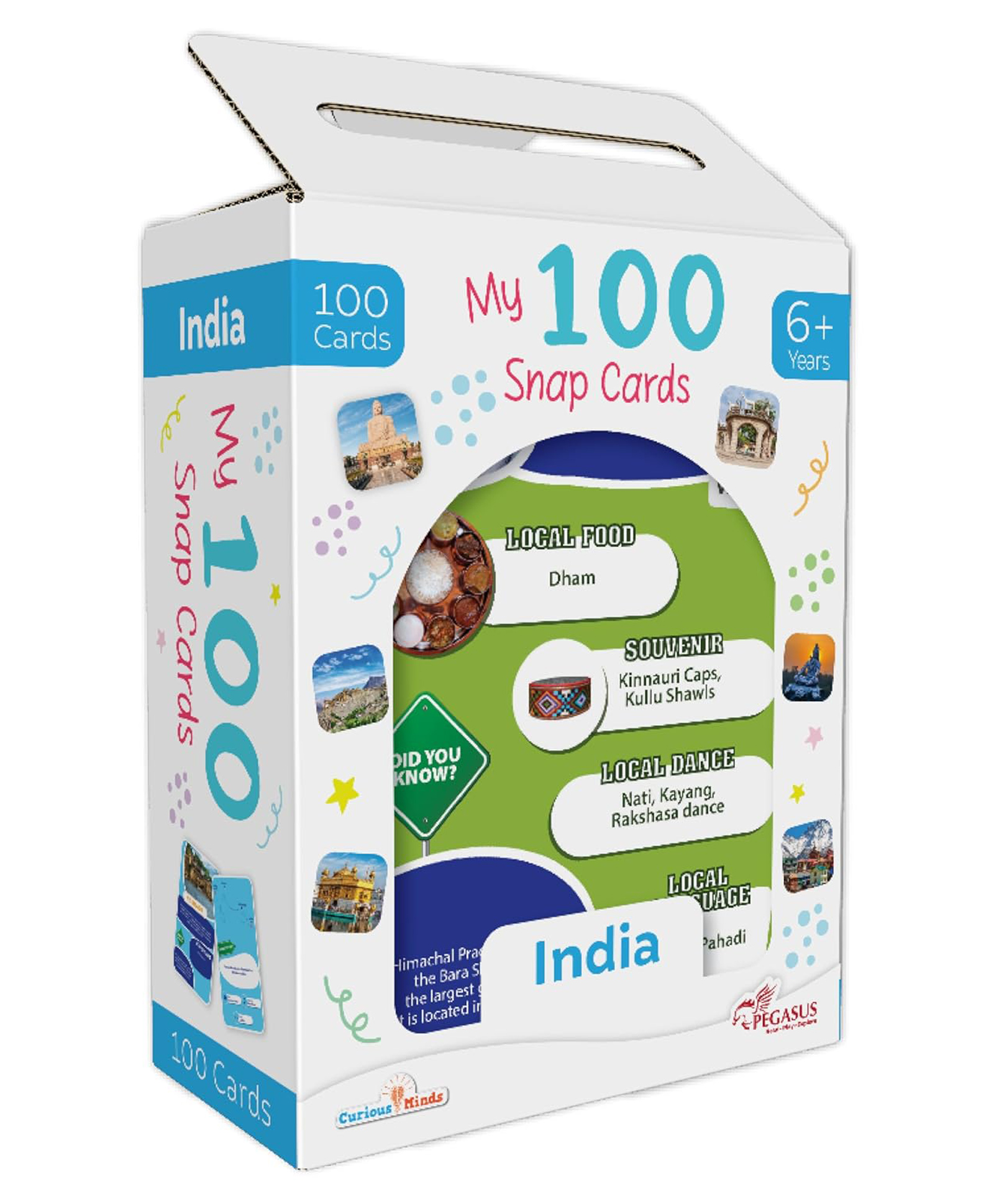 Popcorn Games & Puzzles India Geography Flash Cards for Kids | 100 Educational Cards to Learn States, Capitals, Rivers & Union Territories | Fun Learning Tool for Preschoolers & Early Learners-image-12
