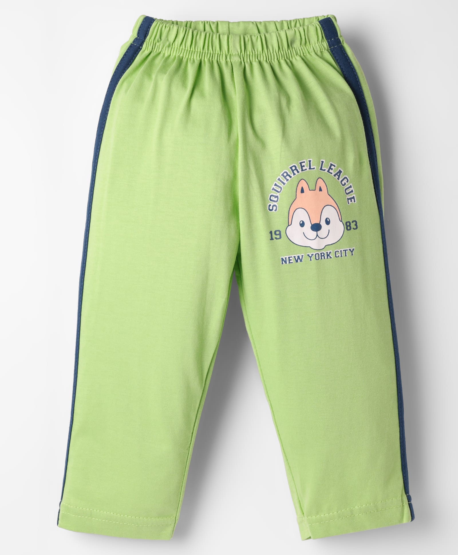 Tango Single Jersey Knit Full Length Track Pant With Animal Print & Lace Detailing - Green-picture-16