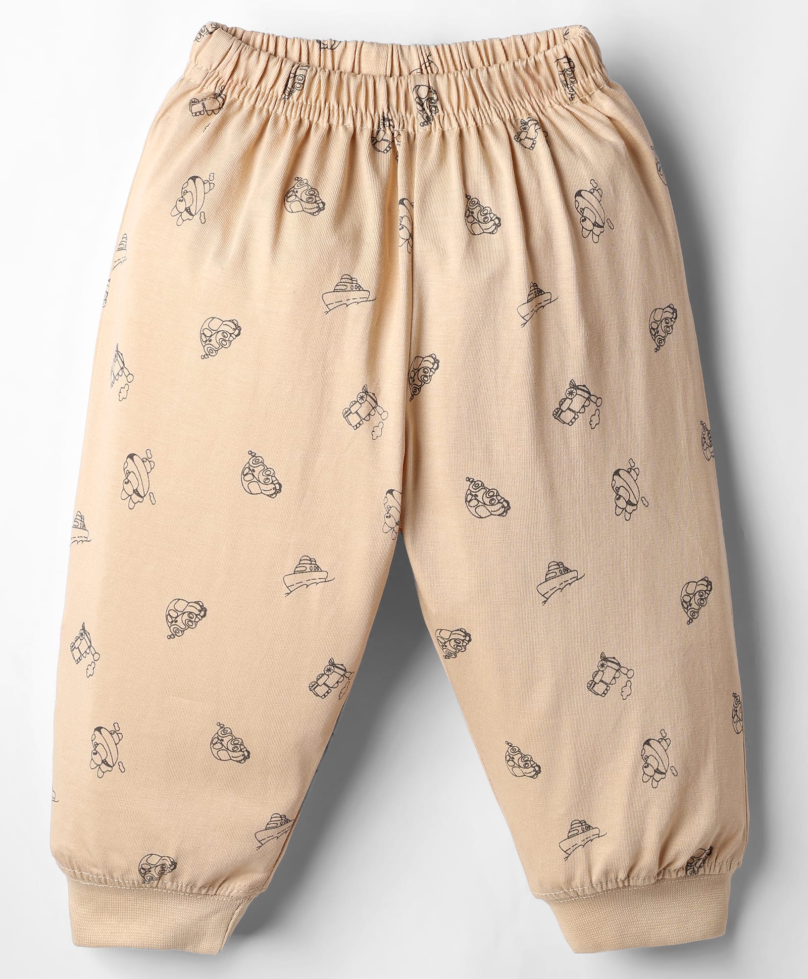 Tango Single Jersey Knit Full Length Lounge Pant With Vehicle Print - Light Brown-picture-12
