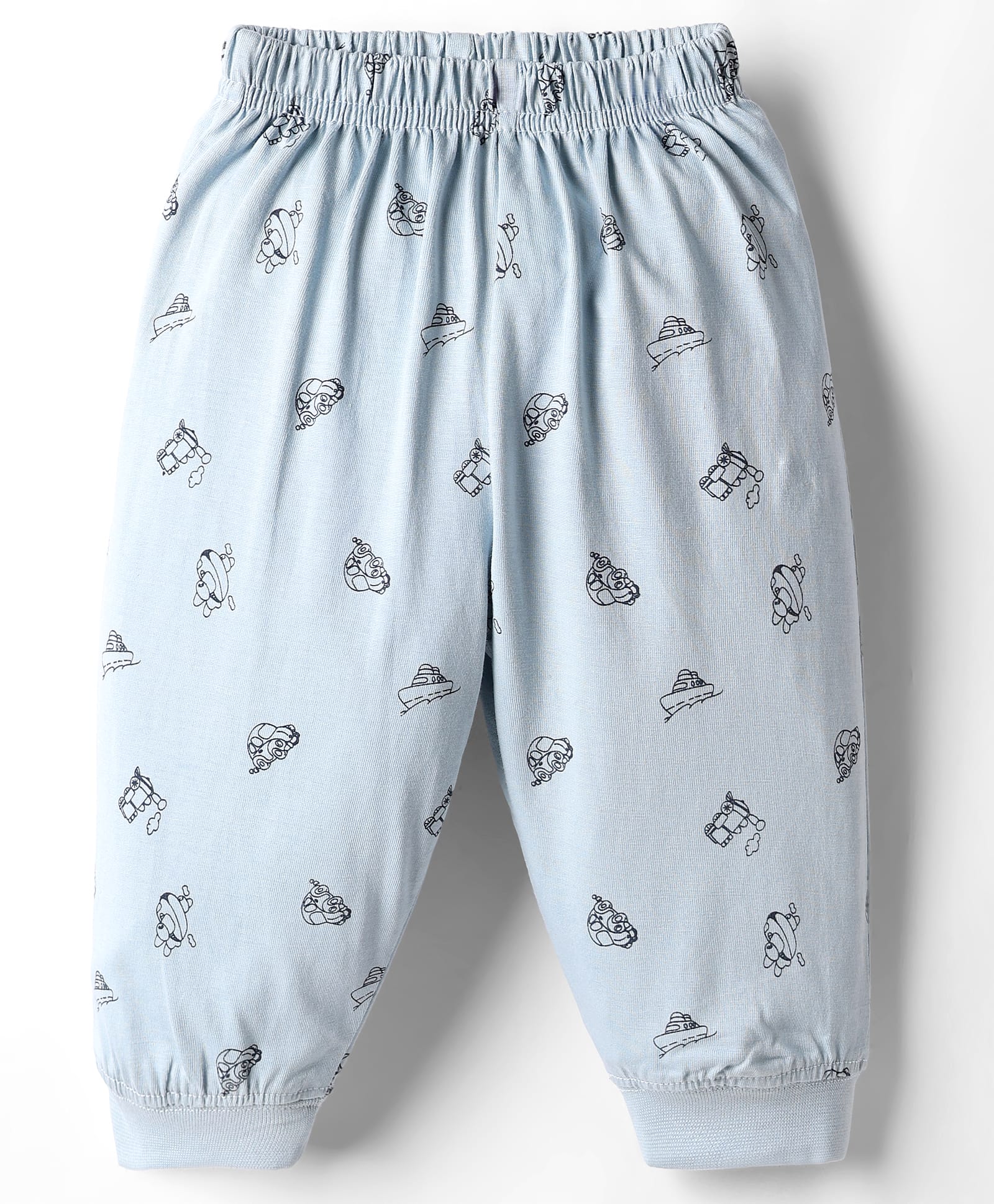Tango Single Jersey Knit Full Length Lounge Pant With Vehicle Print - Light Blue-picture-28