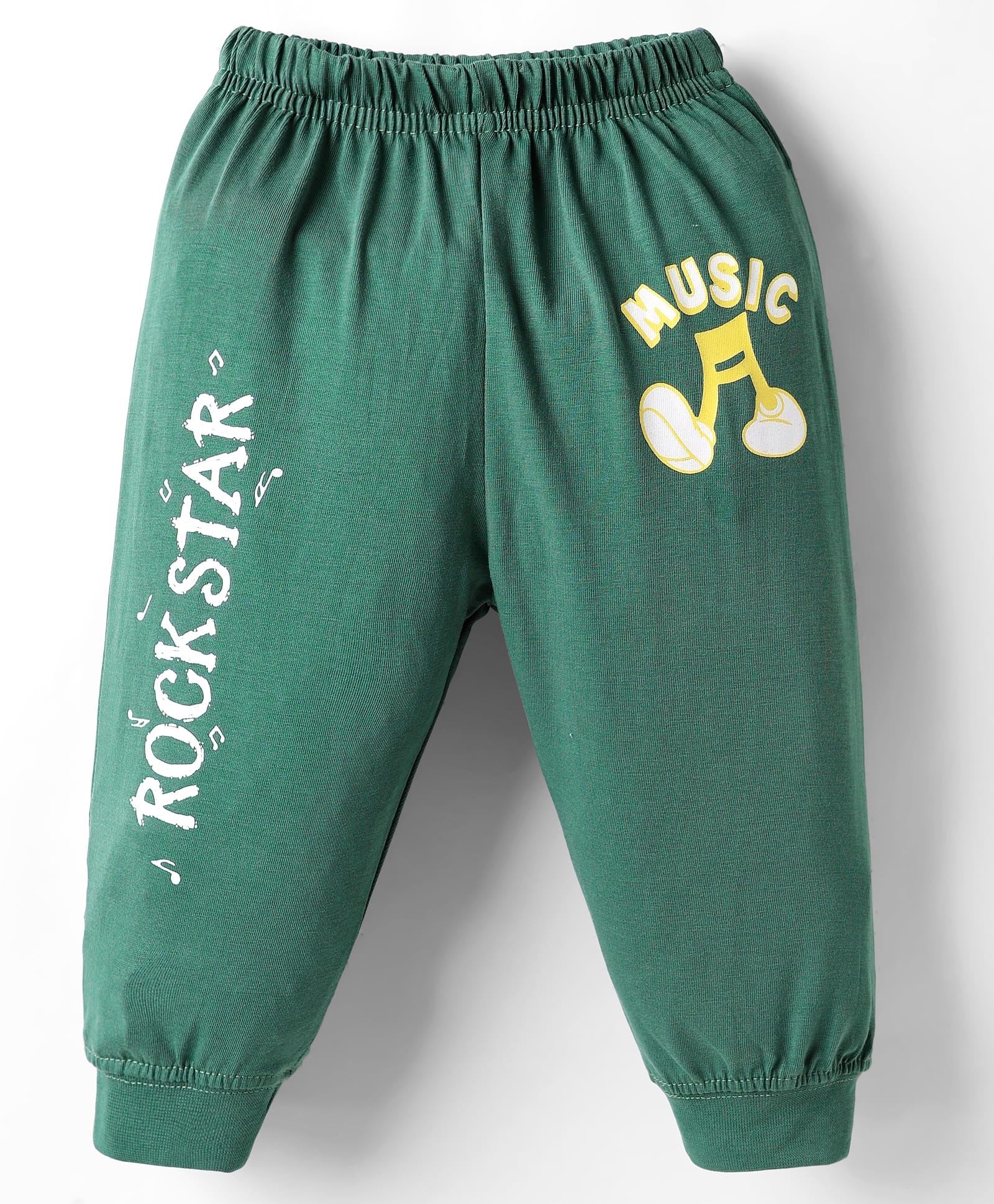 Tango Single Jersey Knit Full Length Lounge Pant With Text Print - Green-picture-31