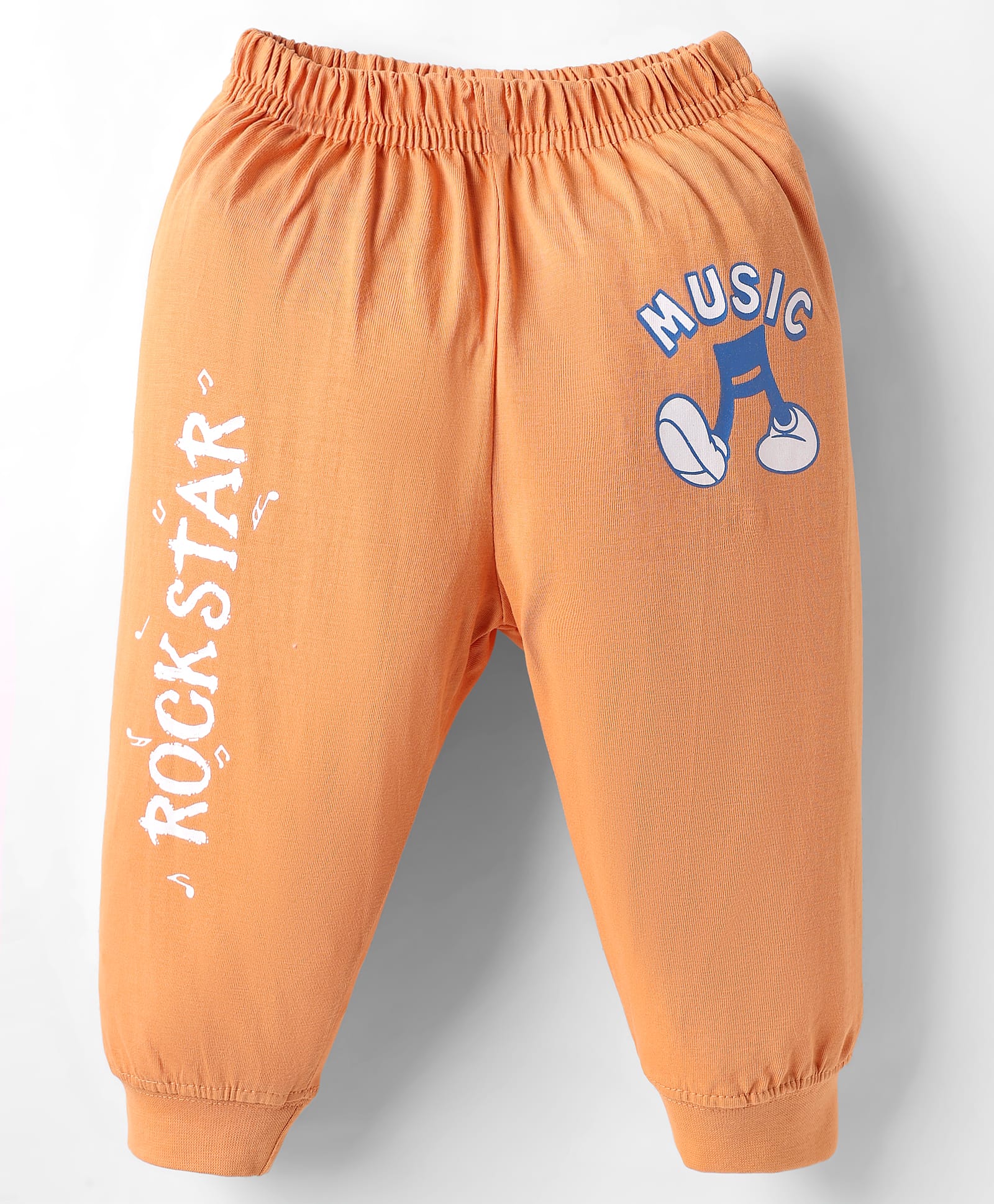 Tango Single Jersey Knit Full Length Lounge Pant With Text Print - Orange-picture-13