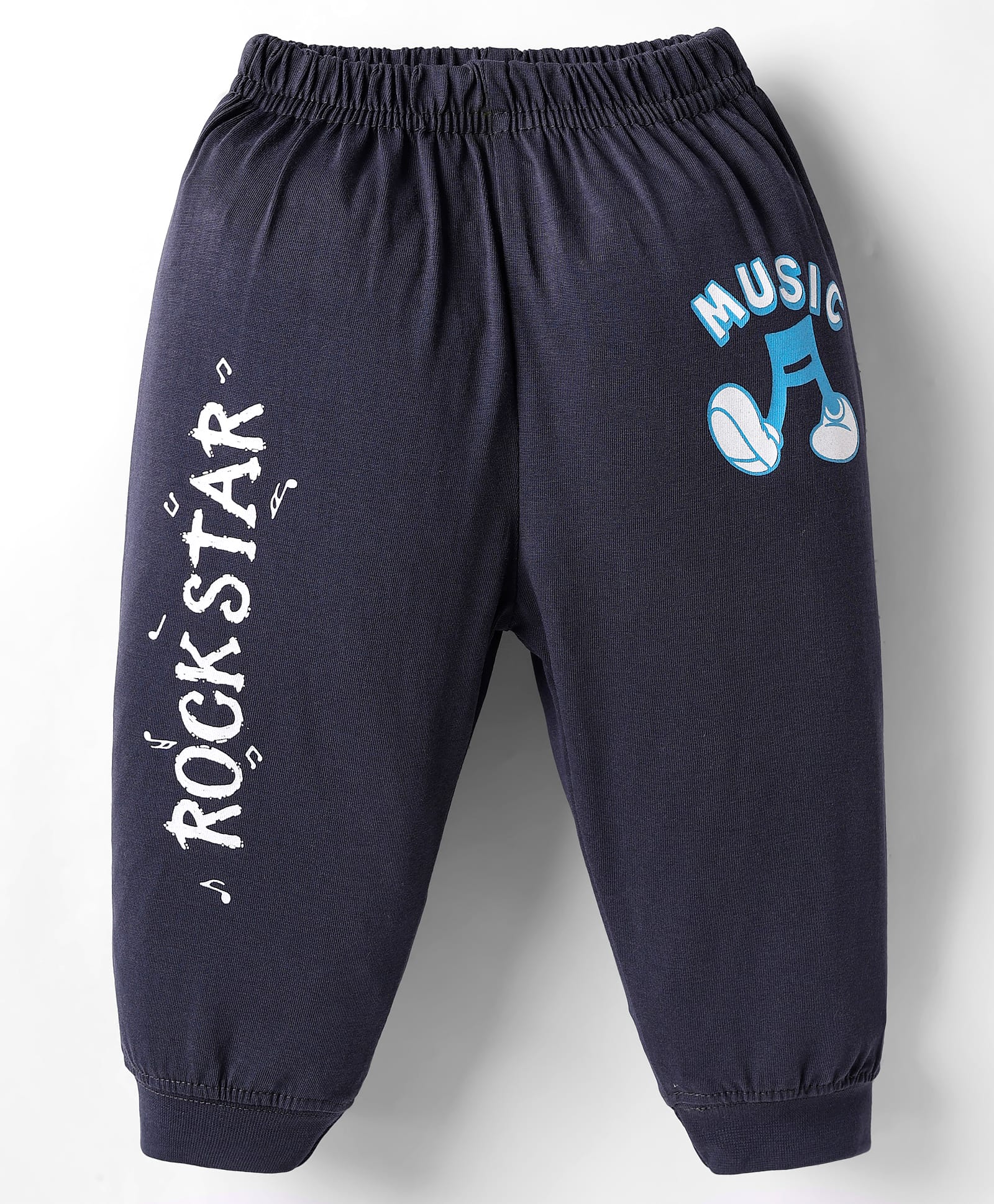 Tango Single Jersey Knit Full Length Lounge Pant With Text Print - Navy Blue-picture-32