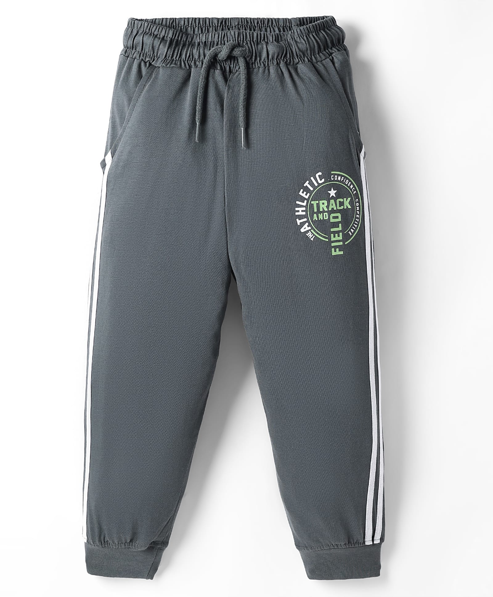Taeko Single Jersey Knit Full Length Lounge Pant With Text Print - Charcoal Grey-picture-21