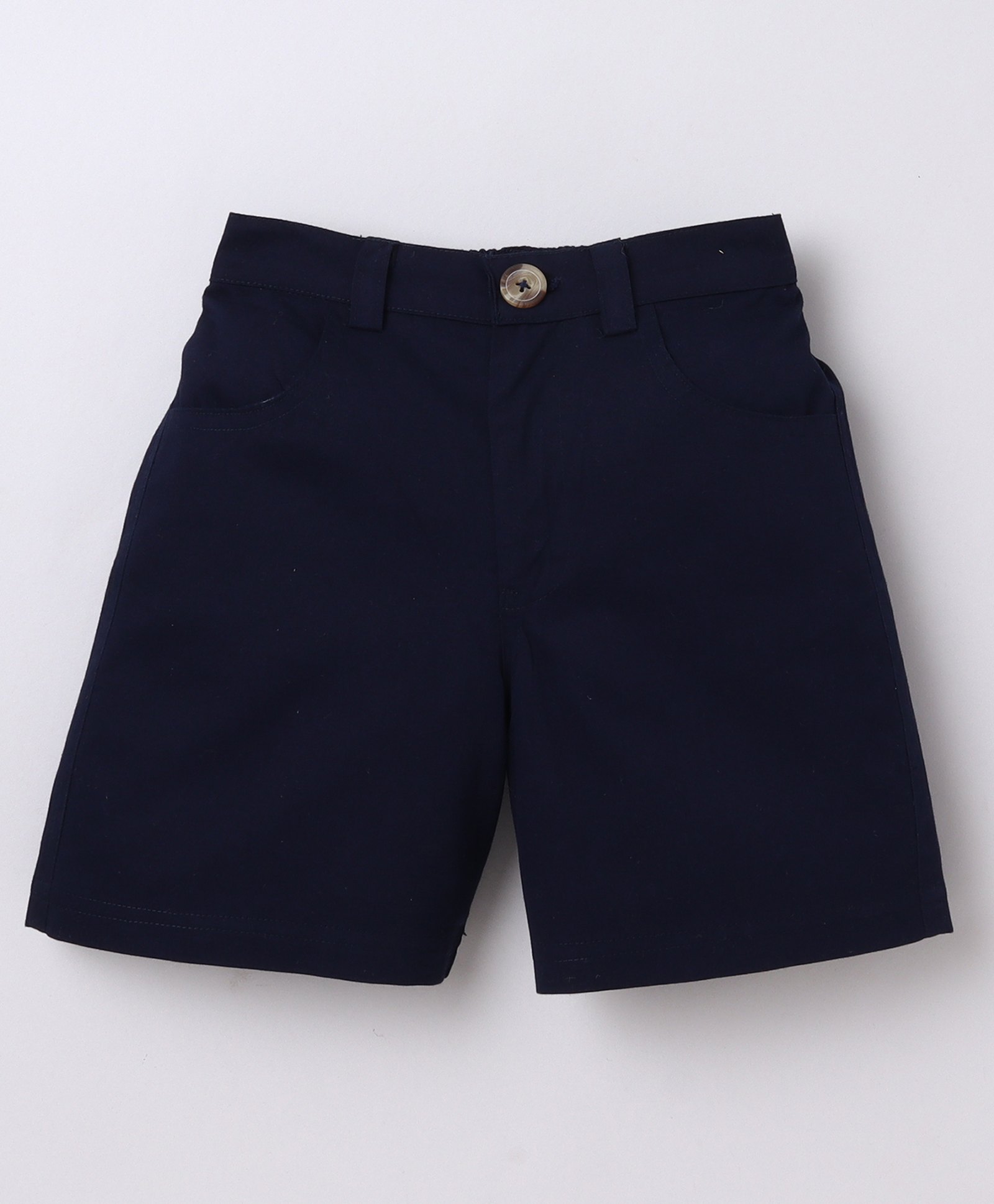 Aww Hunnie Twill Woven Solid Shorts - Blue-picture-14