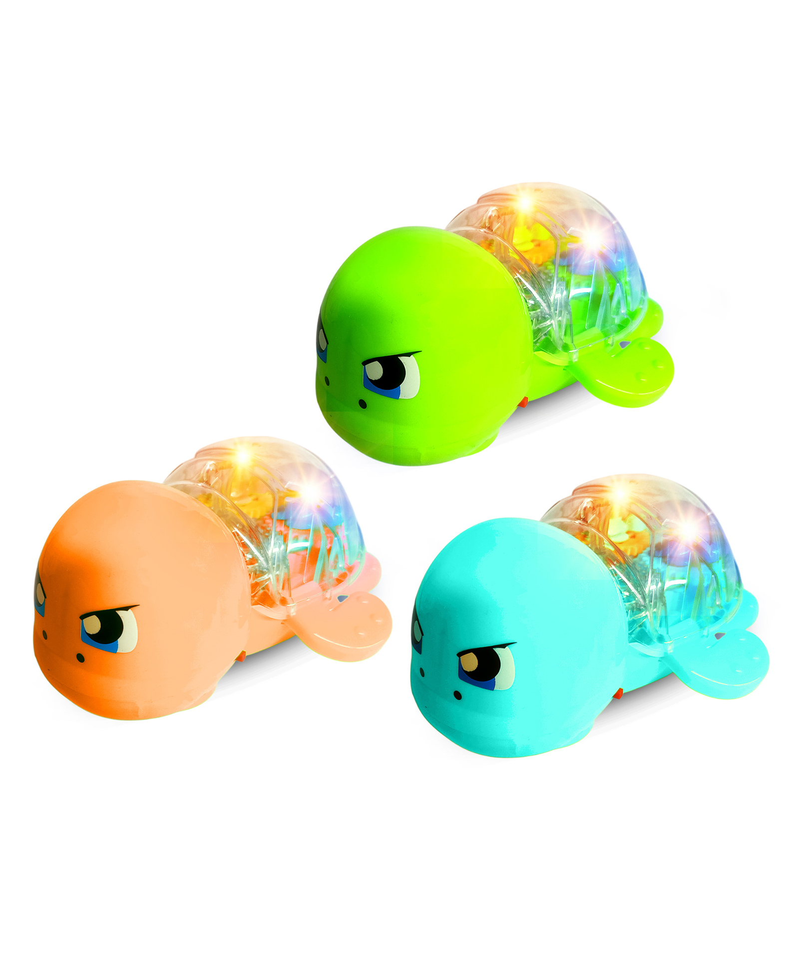 Planet of Toys Cute Turtle Mechanical Gear Toy with Sound, Light & Cardan Wheel Walking - Transparent Gear Movement, Multi-Directional Sway Forward Action, Color May Vary Interactive Fun for Kids-picture-31