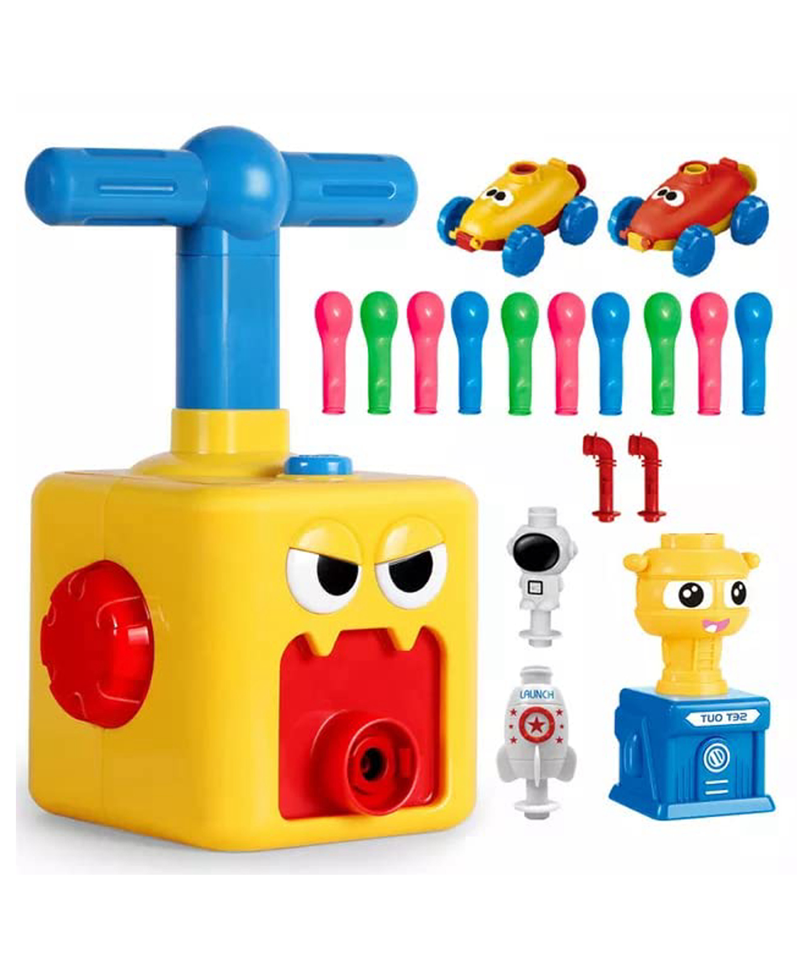 FUNVERSE Balloon Launcher for Kids, Power Balloon Car Toy for Kids, Manual Balloon Pump Cars Toys for Boys Girls (Multi Color) set of 20 material Plastic;Acrylonitrile Butadiene Styrene-image-44