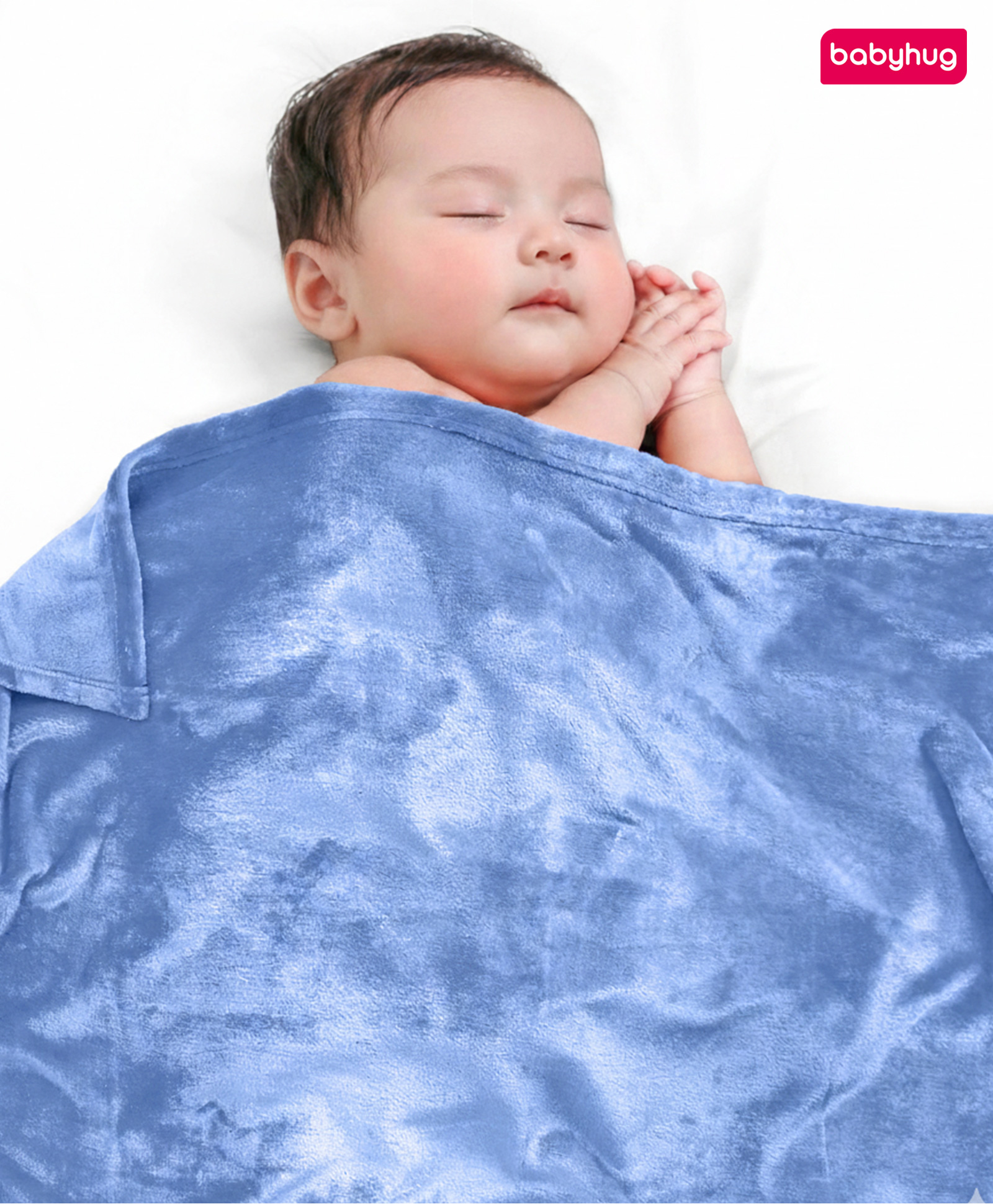 Babyhug Super Soft Coral Fleece Baby Blanket with Ultra-Soft Lightweight & Breathable Blanket - Blue-image-24