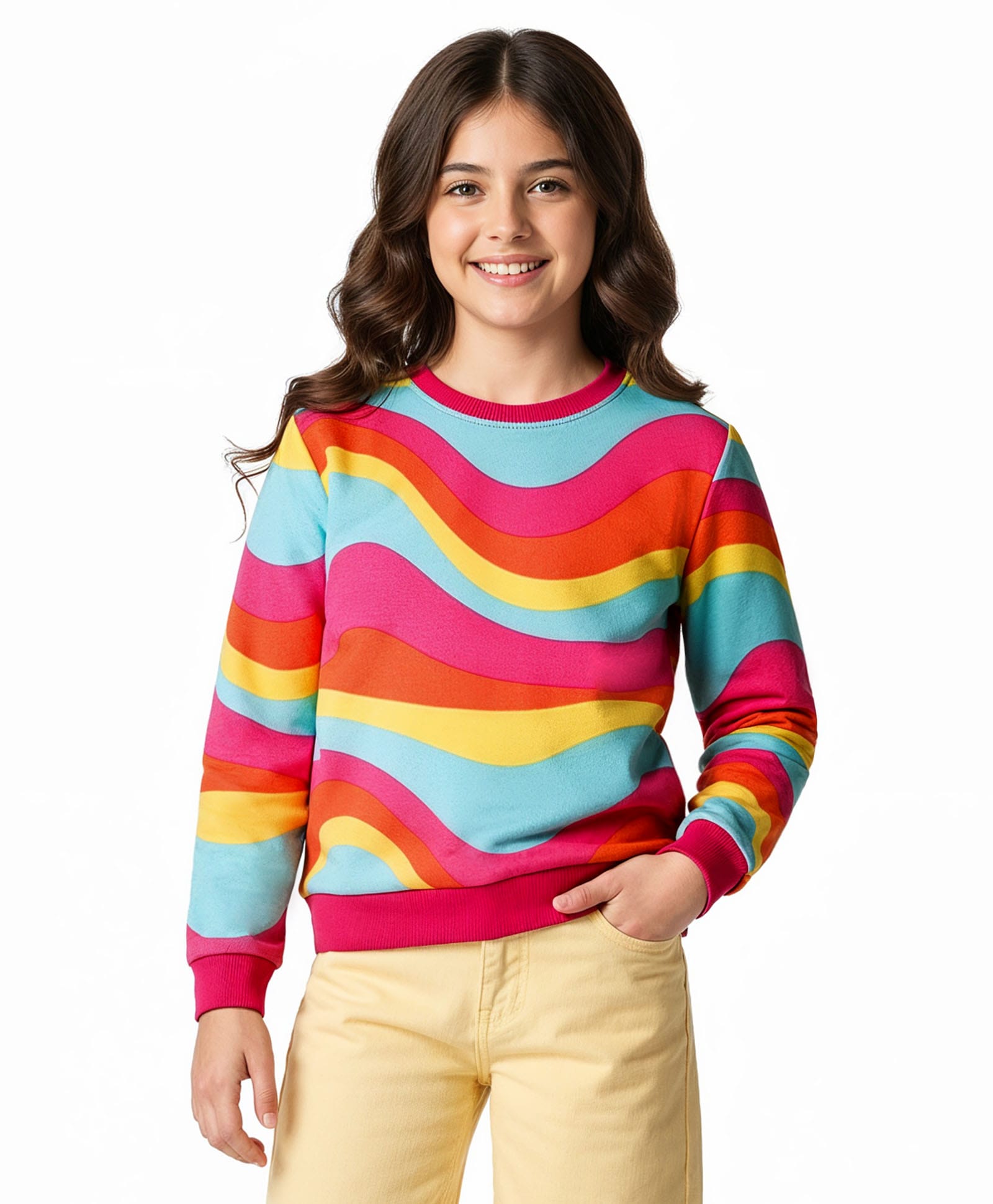 Pine Kids Cotton Knit Full Sleeves Printed Sweatshirt - Multicolor-image-44