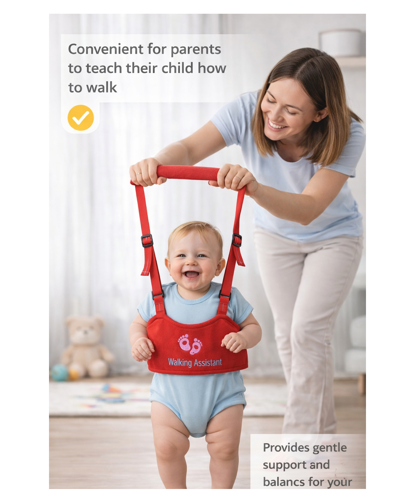 NeonateCare Walking Assistant Belt - Red-picture-47