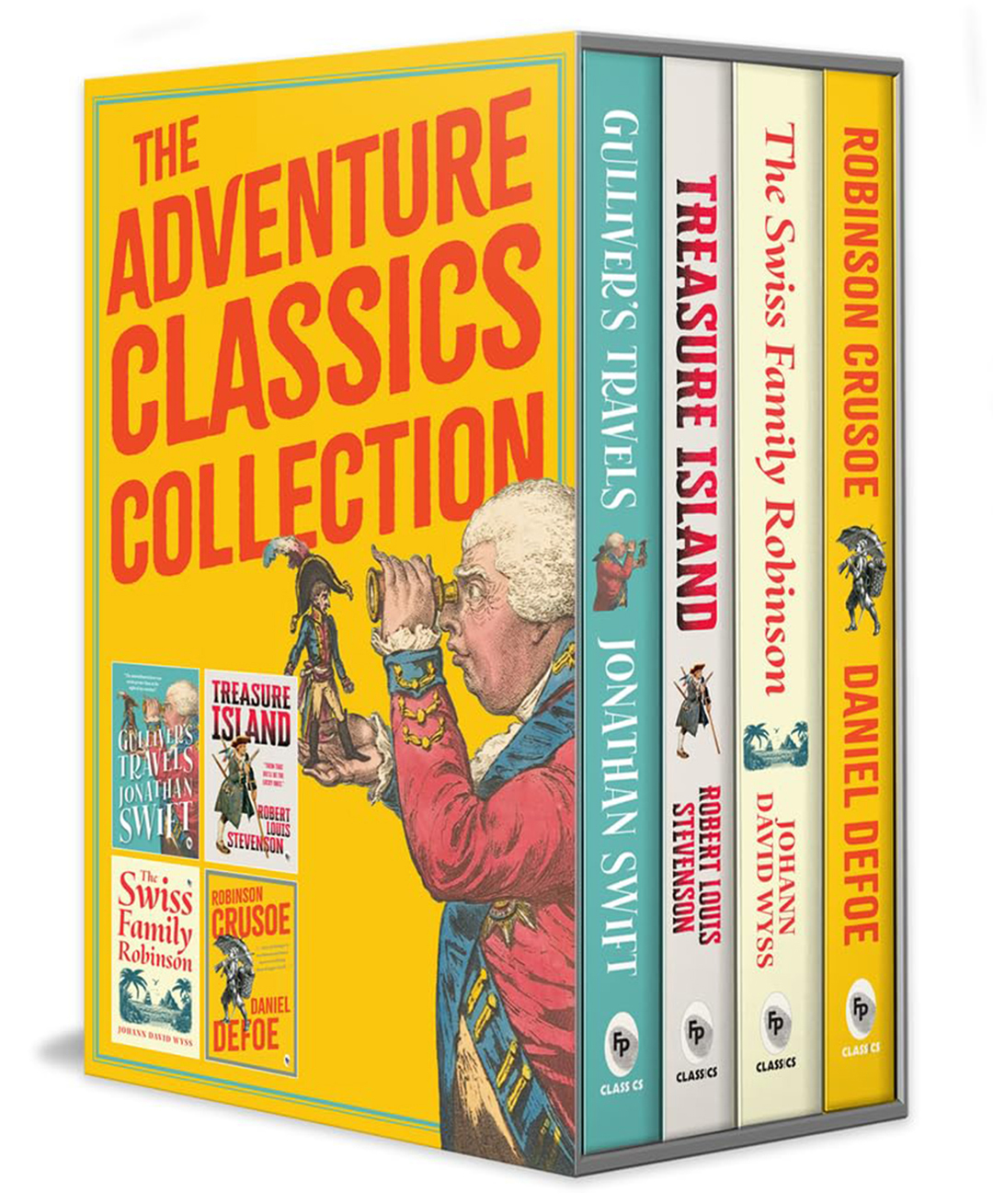 The Adventure Daniel Defoe, Robert Louis Stevenson, Jonathan Swift, Johann David Wyss Classics Collection (Set of 4 Books) Reading & Learning Books Pack of 4 Books - English-image-27