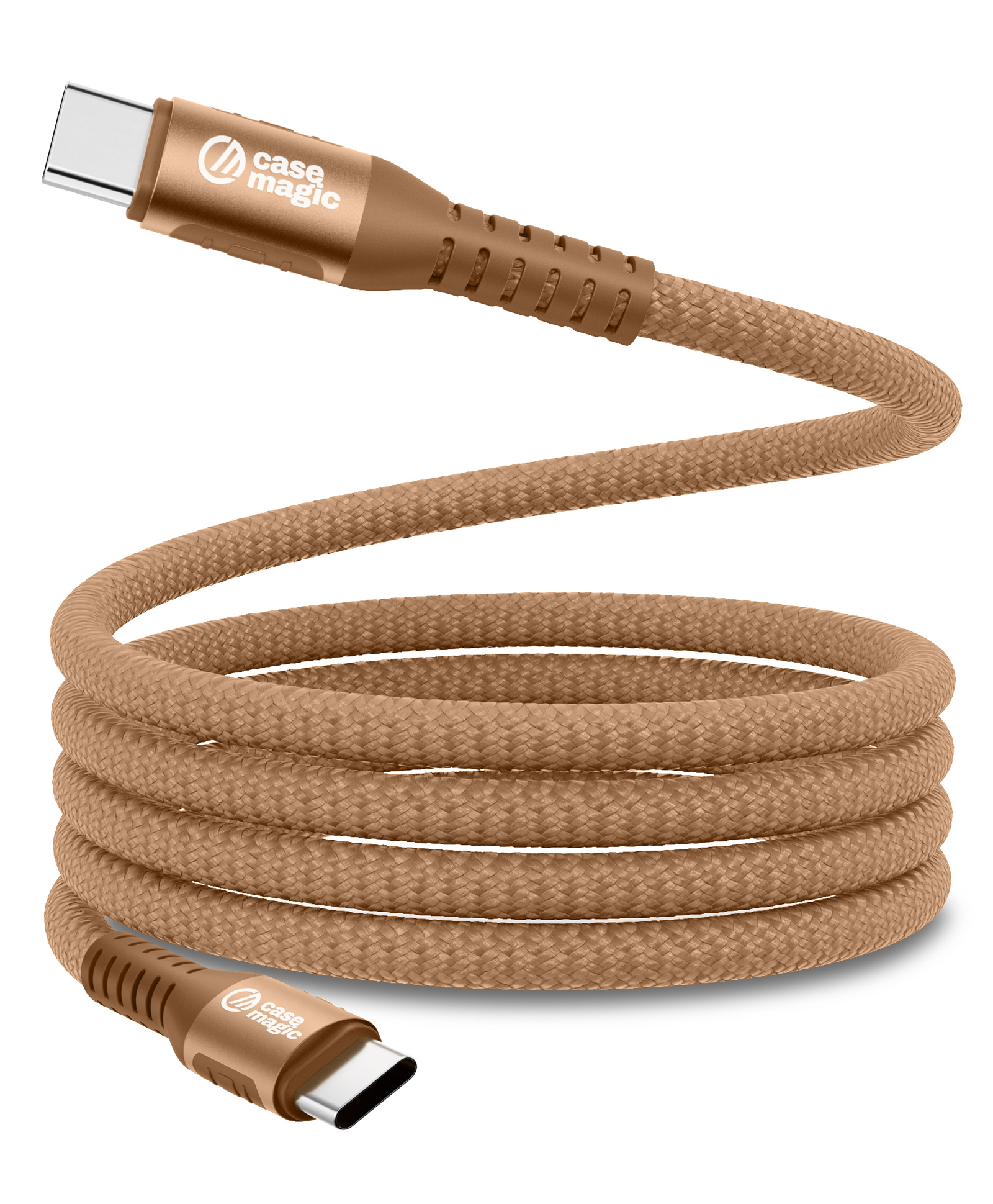 Case Magic 240W USB C Fast Charging Cable 2M Nylon Braided with Chip (Brown)-image-2