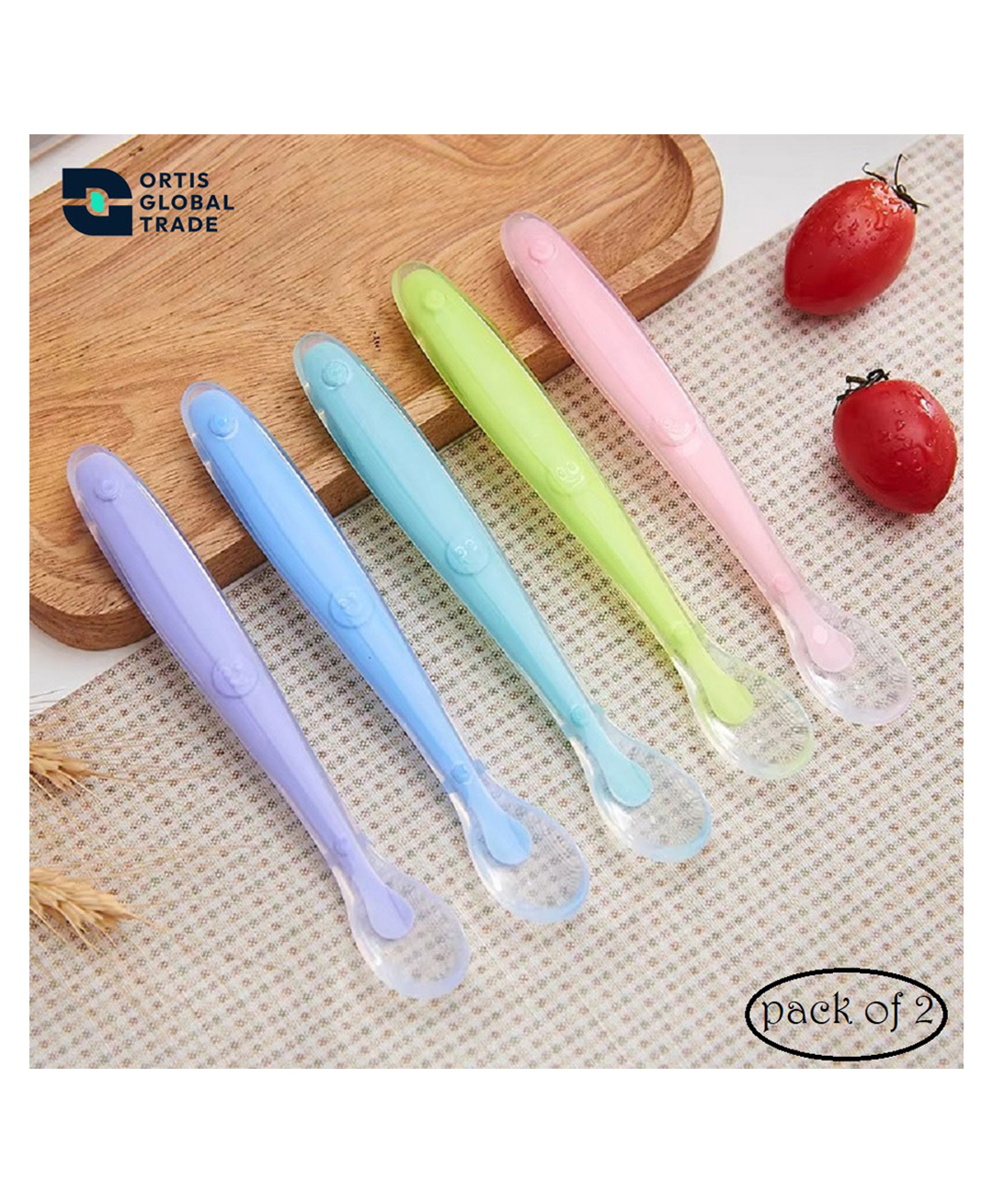Ortis Soft Tip SiliconeGel Spoon -Pack of 2-Color May Vary-image-9