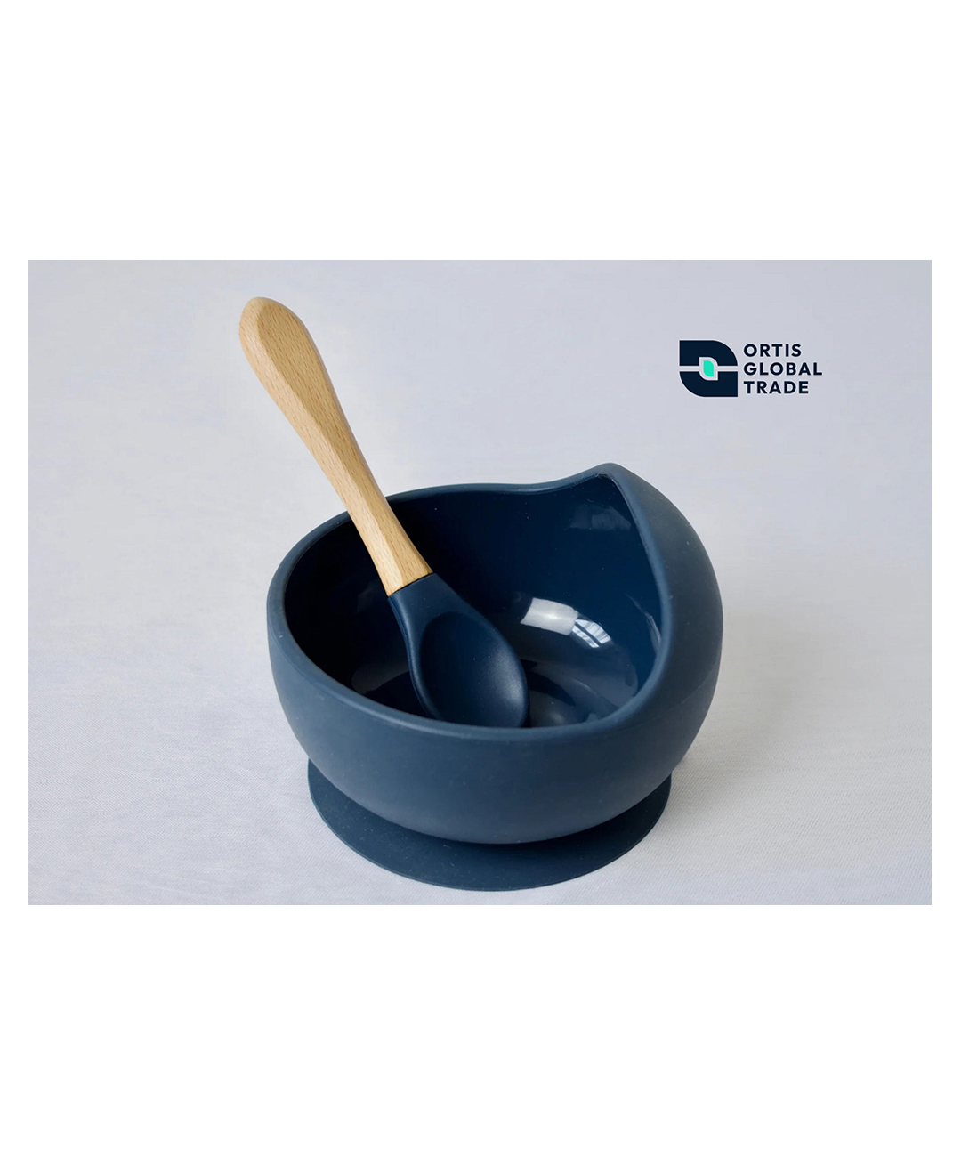 Ortis Silicone Small Suction Bowl Set with Spoon 2 Pc Feeding Set - Blue-picture-22