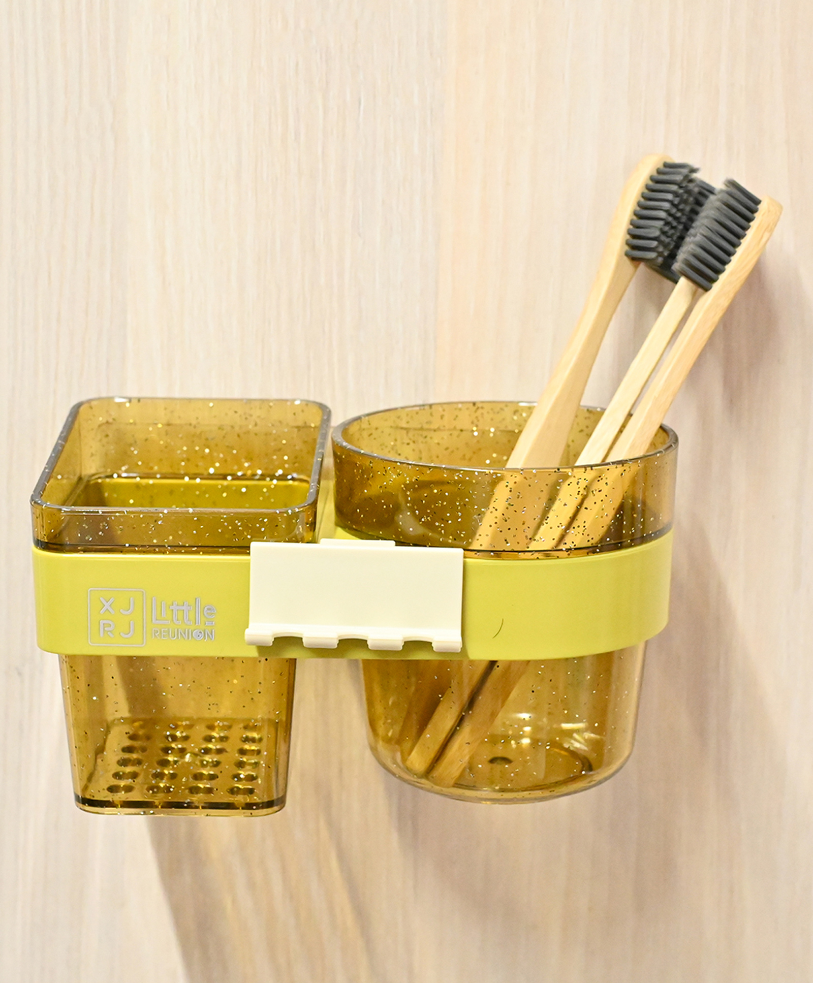 Voncasa Bathroom Holder ,Yellow ,Plastic ,Cylindrical & Rectangular Shape-image-42
