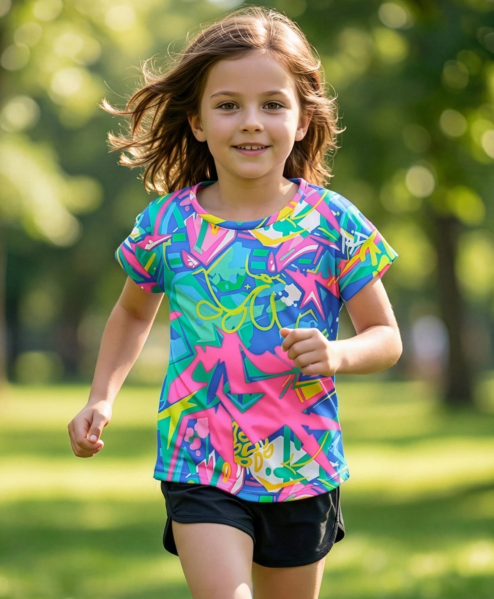 Pine Active Knit Half Sleeves T-Shirt with Abstract Print - Multicolor-picture-16