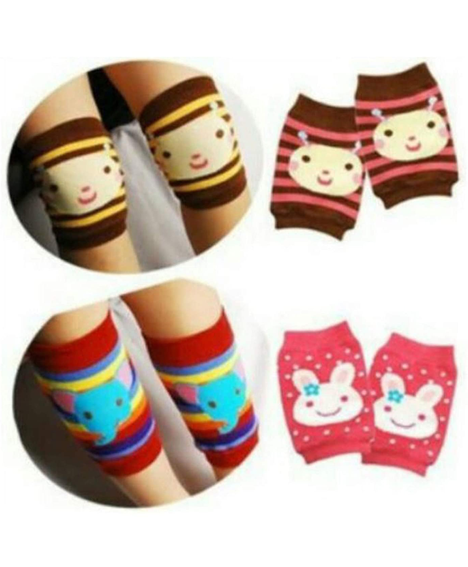 Safe-O-Kid Baby Elbow & Knee Protection Pads Soft, Breathable & Stretchable for baby Multicolour-picture-33