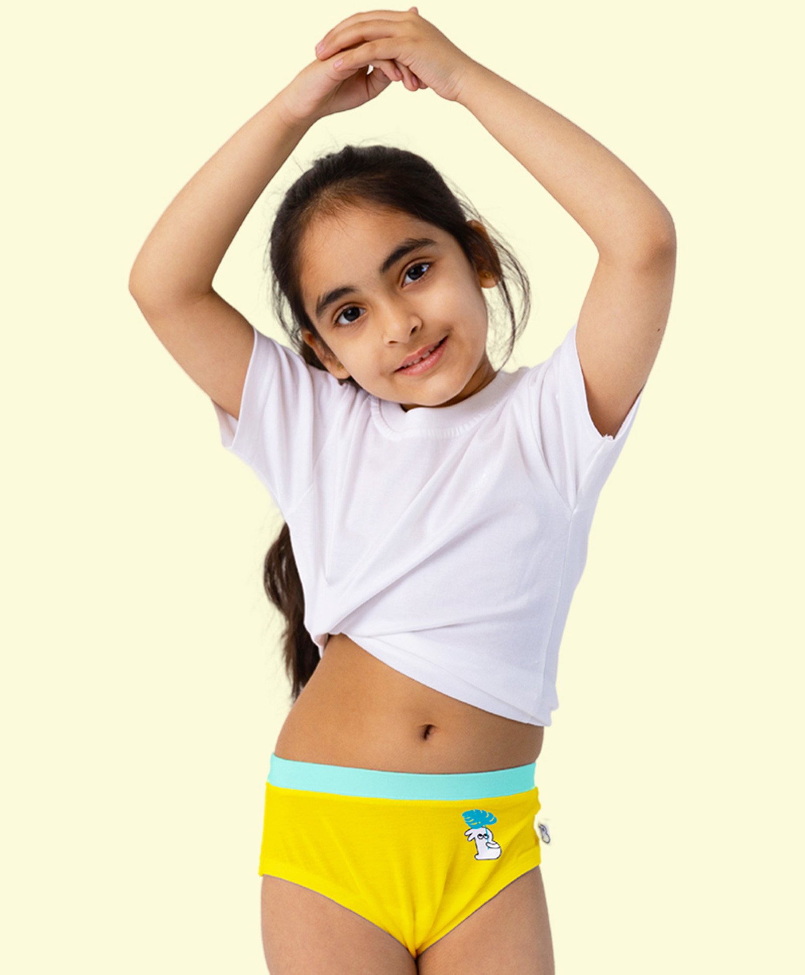 SuperBottoms Bamboo Knit Bunny Printed Super Soft Panty With Funky Tattoo - Yellow-image-31