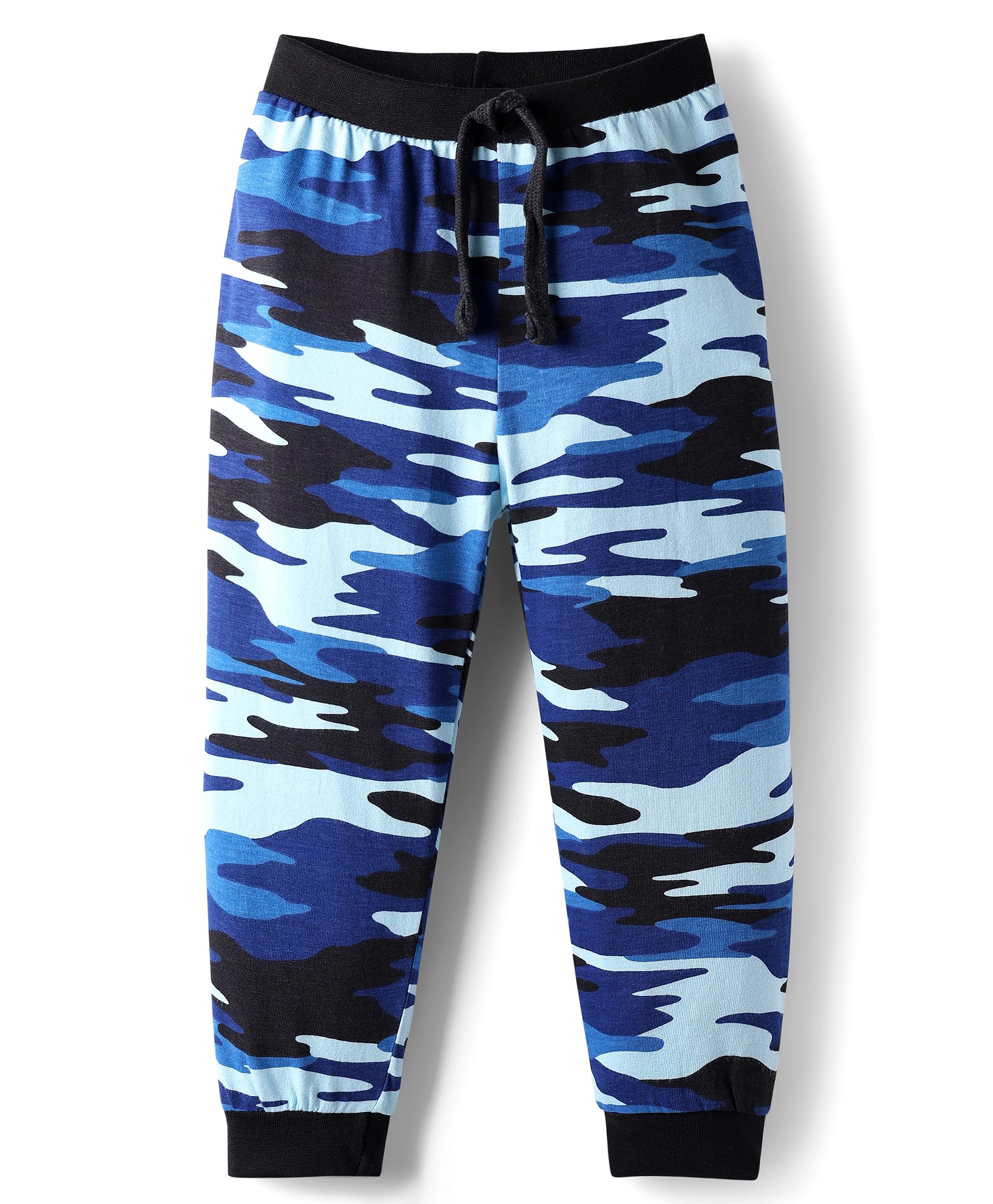 Babyhug Cotton Knit Jogger Pants With Camouflage Print - Navy Blue-picture-14
