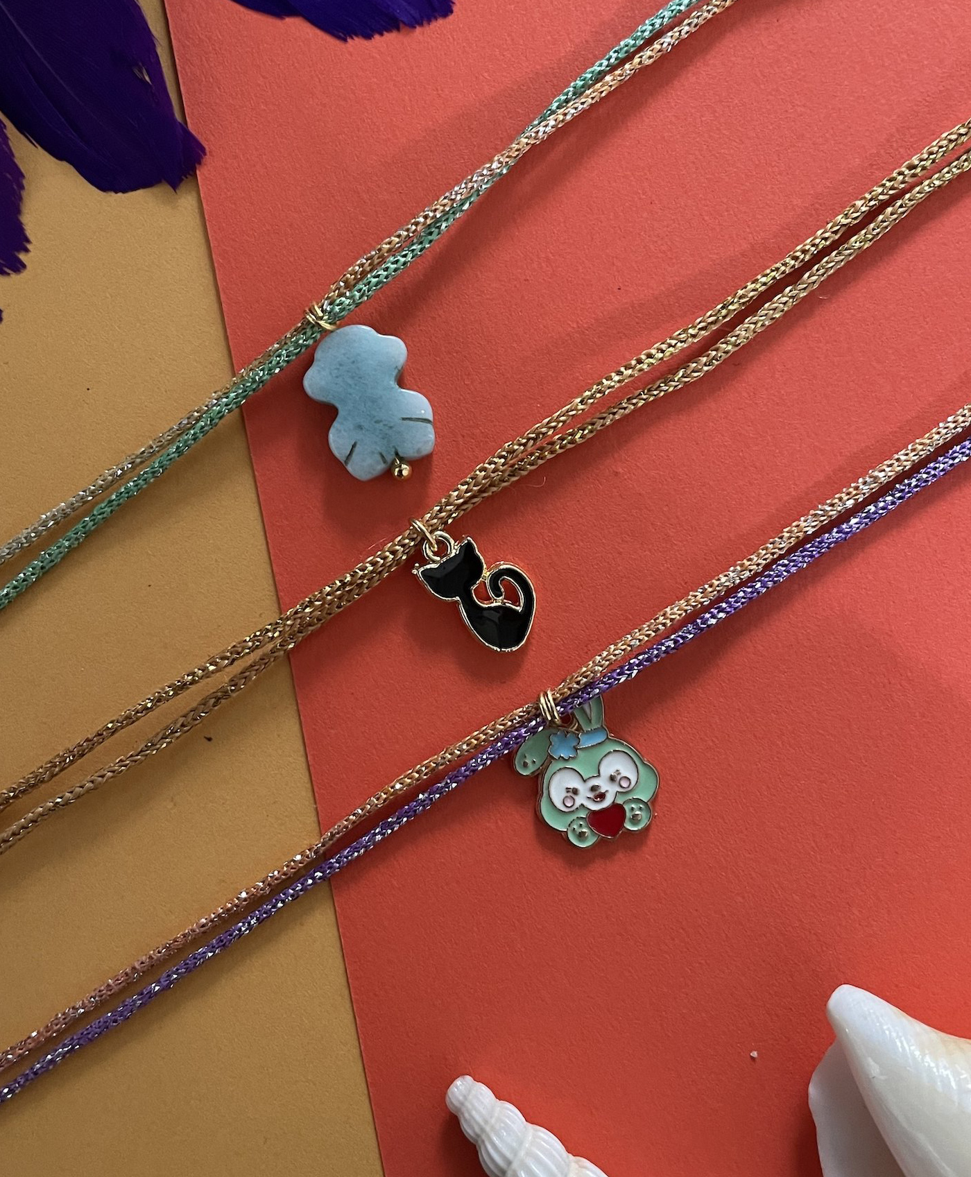 Digital Dress Room (Set of 3) Gold Plated Rabbit/Cat/Mini Teddy Bear Charm Thread Rakhi For Brother-picture-12