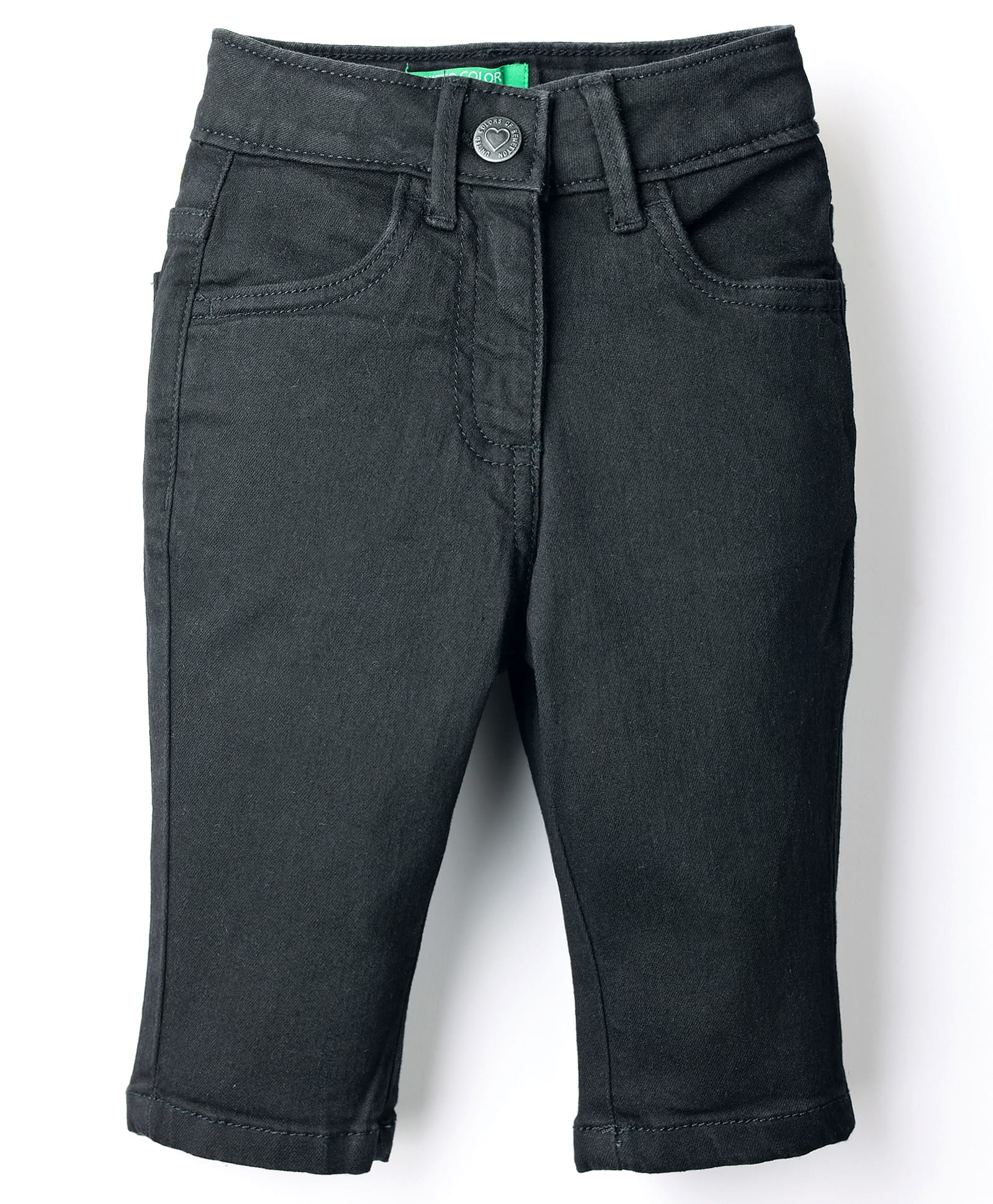 UCB Cotton Blend Woven Full Length Solid Color Jeans - Black-picture-11