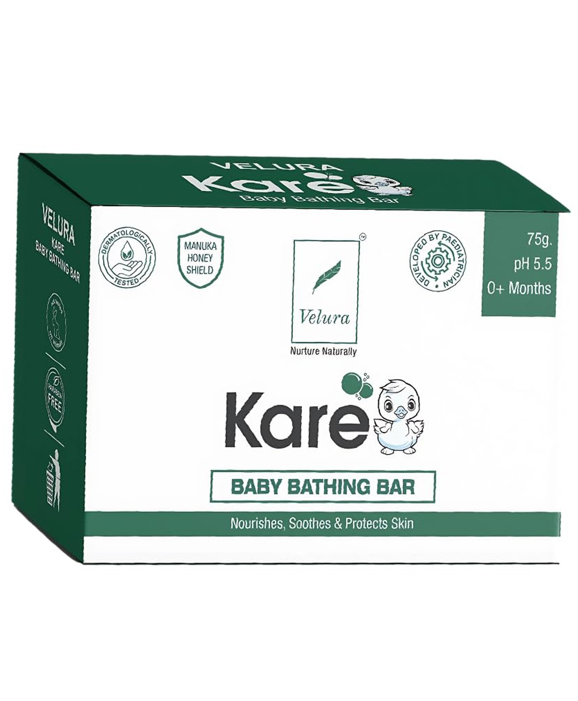 Velura Baby Bathing Bar 75 g- Kare | ph 5.5, 0+ Months| Nourishing, Moisturising, Protecting & Soothing Babies Skin-image-34