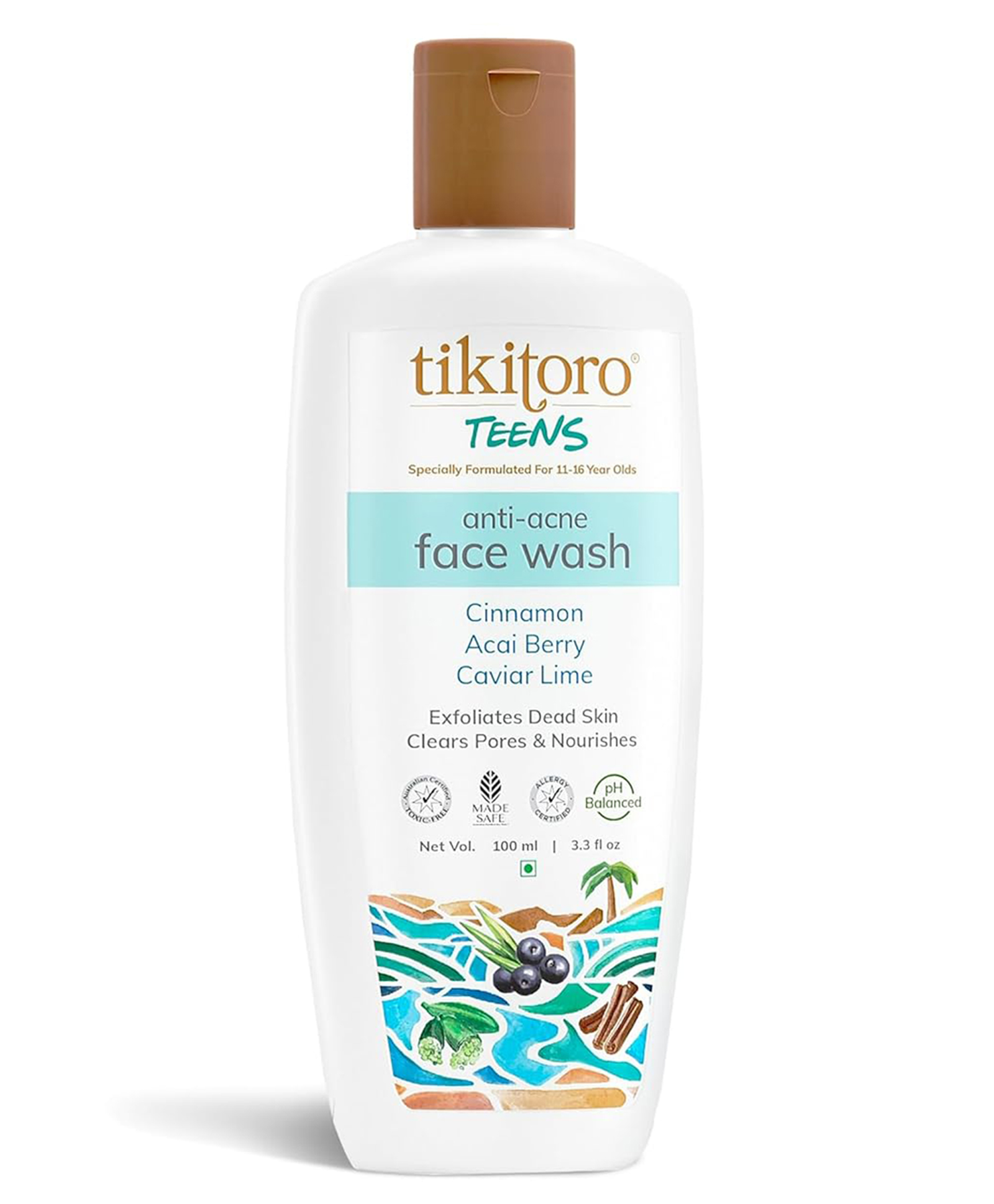 Tikitoro Teens Anti-Acne Face Wash 100ml x 1-image-10