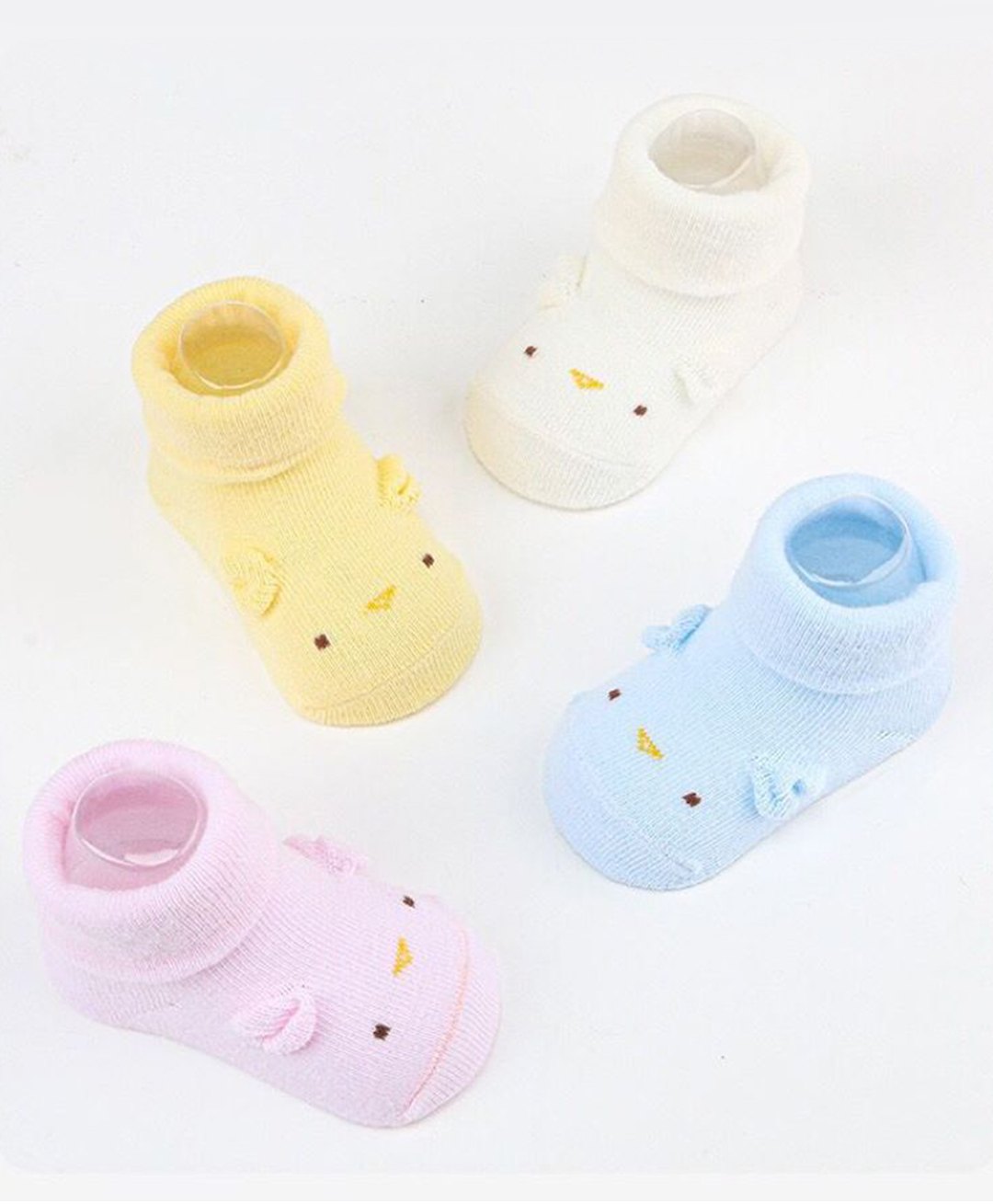 Kidofash Cotton Pack Of 4 Bird Designed & Applique Detailed Socks - White-picture-17