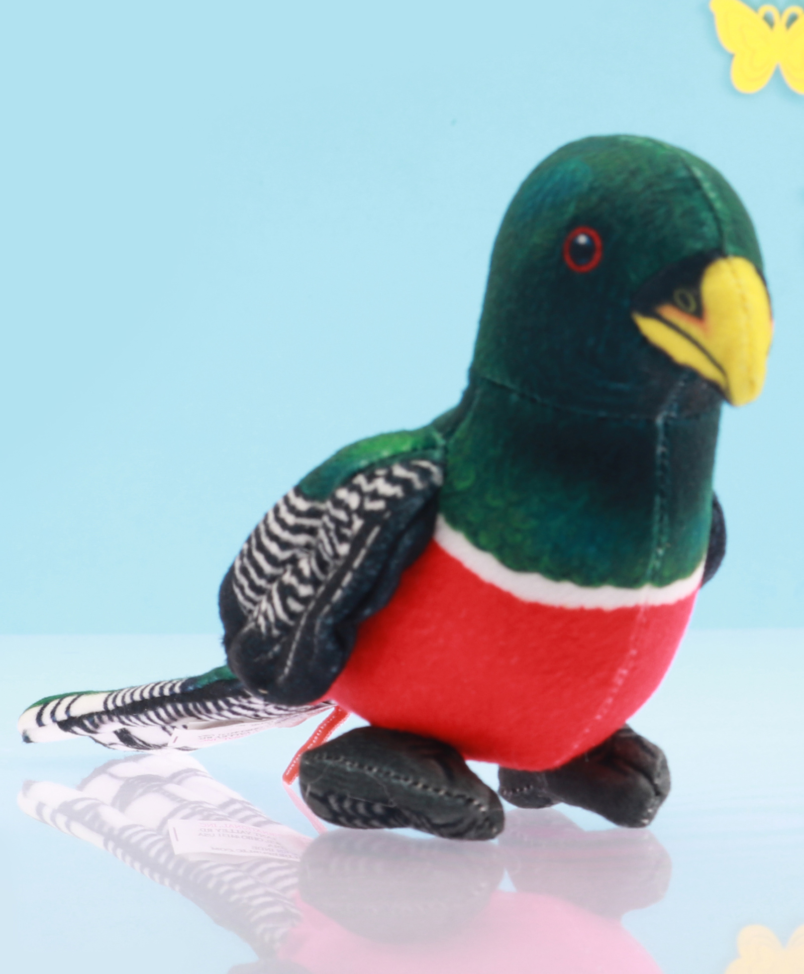Wild Republic Rainforest Trogon Soft Toy Red - Length 20 cm-image-8