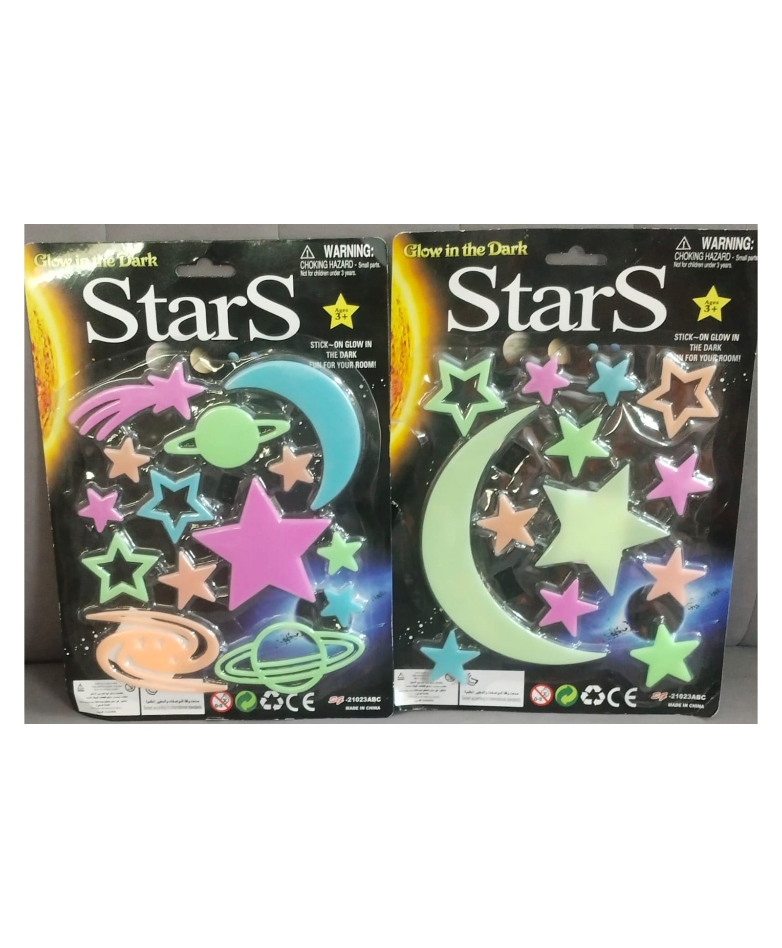 New Pinch Glow in The Dark Radium Stickers (Pack of 2) Fluorescent Space Galaxy Wall Ceiling Stickers for Kids Bedroom Ideal Birthday Return Gifts Theme for Kids & All Age Group (Assorted Design)-image-4