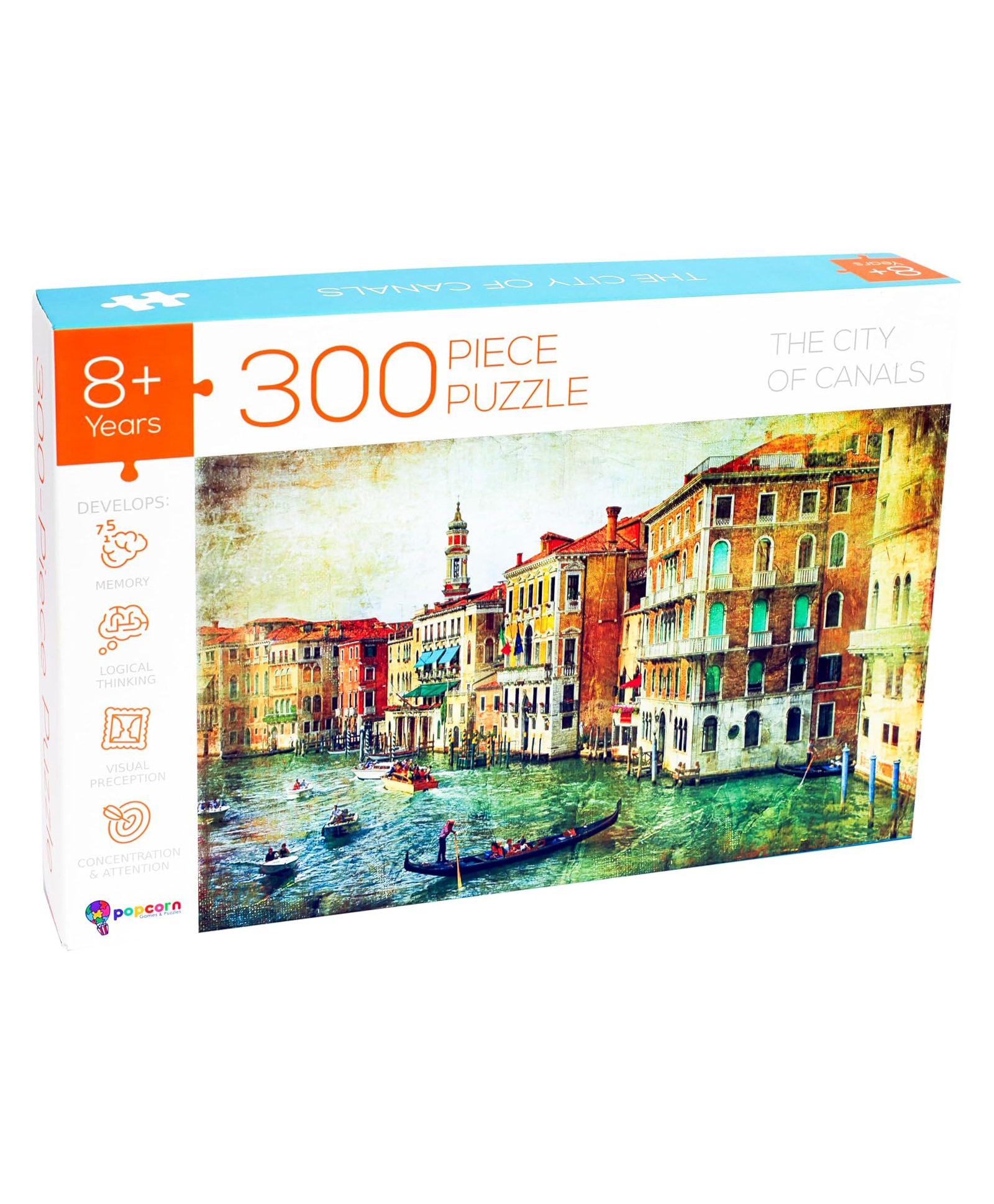 Popcorn Games & Puzzles - The City of Canal | 300-Piece Venice Jigsaw Puzzle for Kids | Brain-Boosting Puzzle Game for Ages 6 & Above | Improves Memory & Concentration-image-8