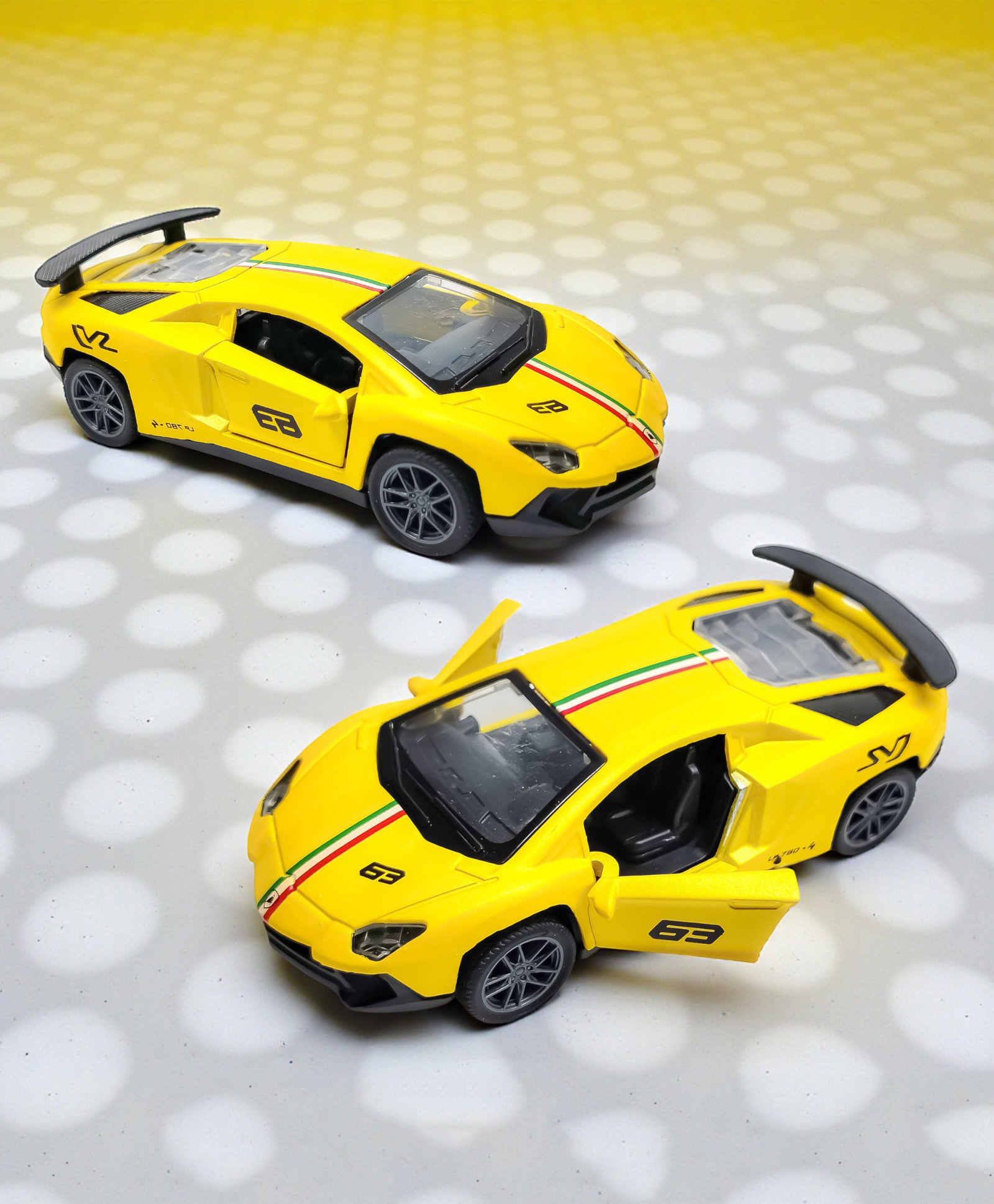 The Flyers Bay 1:32 Scale DieCast Metal Pull-Back Action Openable Doors Premium Car Toy for Kids Realistic Miniature Model Gift 2+yrs Girls Boys (Yellow)-image-39